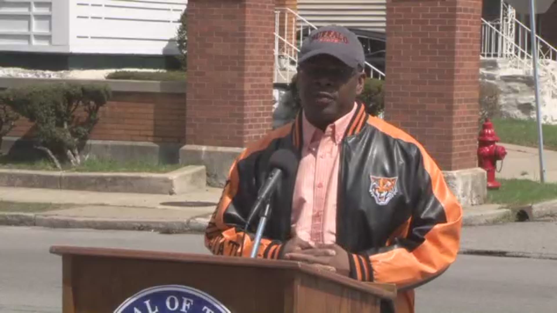 On Saturday Buffalo Mayor Byron Brown announces neighborhood initiative to assist residents during COVID-19.