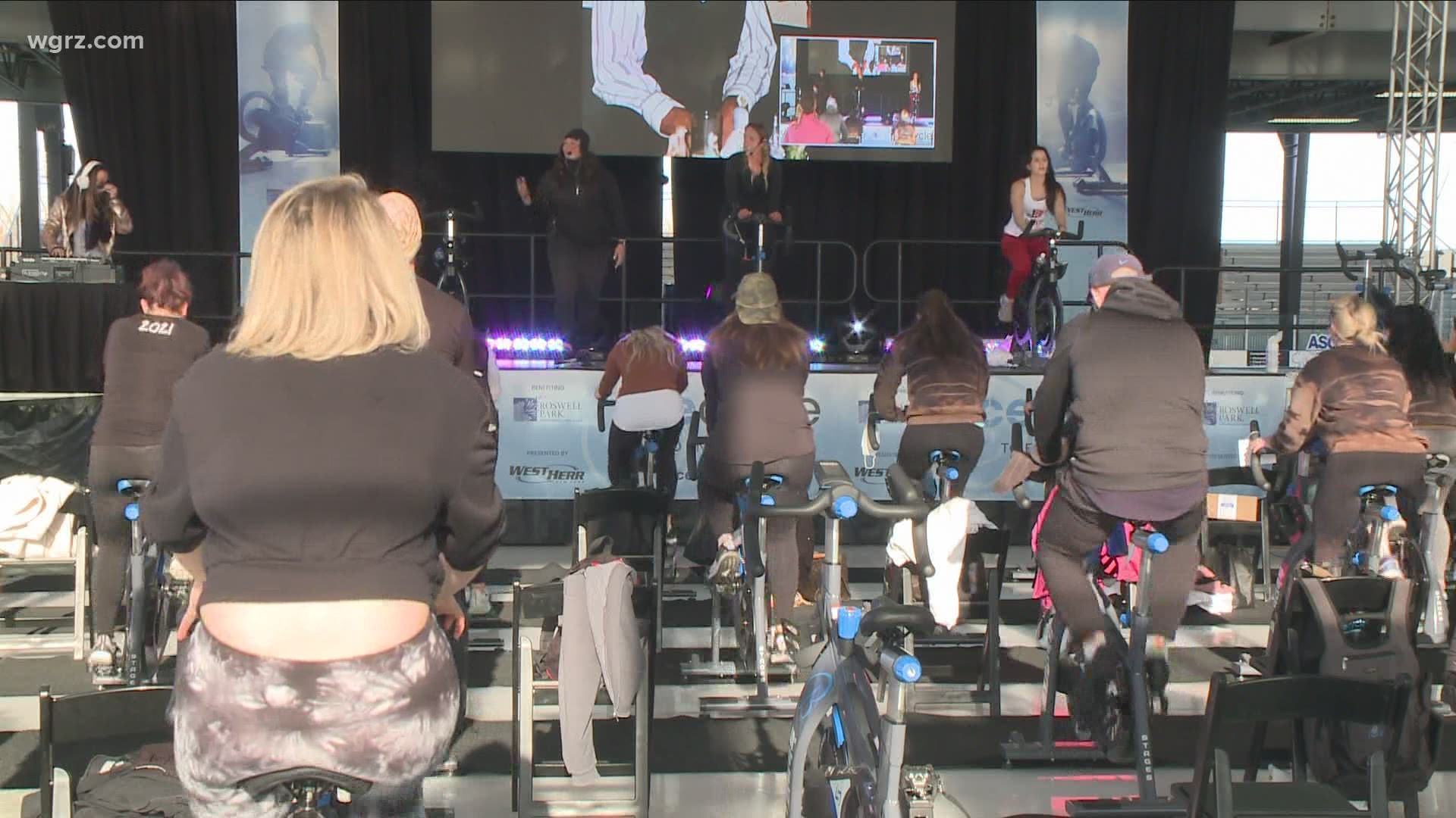 Ice cycling fundraiser holds spin classes to raise money for Roswell