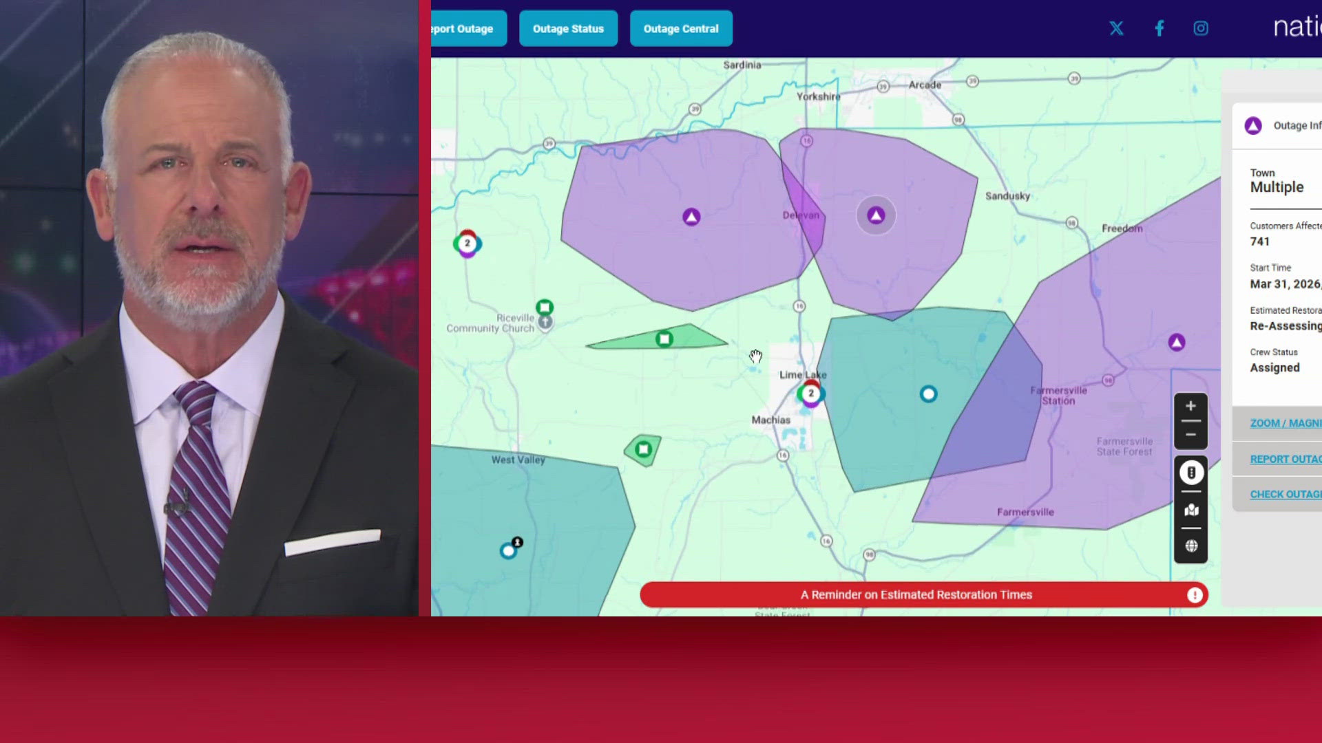 Power outages and road closures across Western New York due to severe ...
