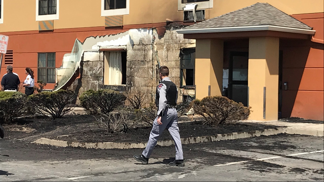 Mulch fire causes damage to Amherst hotel