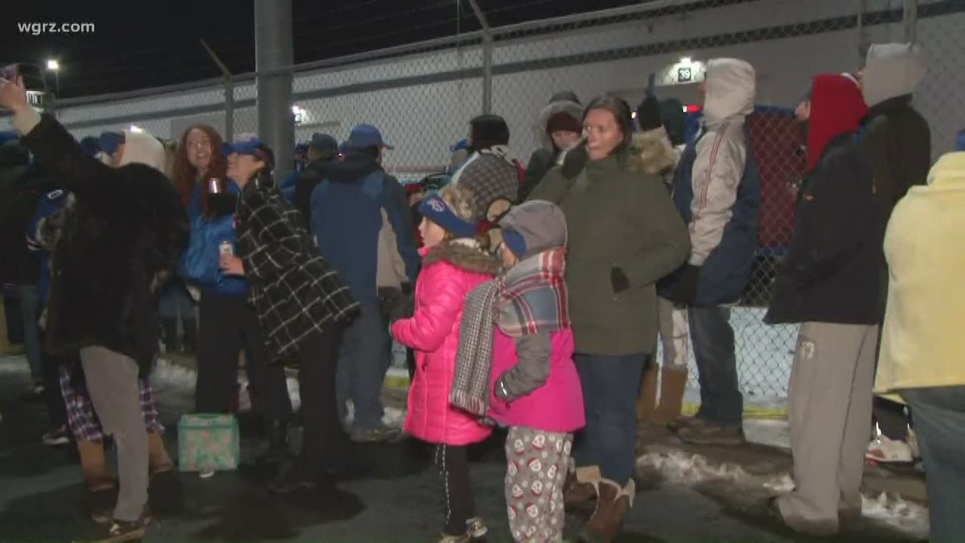 Here is a live look at the Buffalo International Airport where bills fans are awaiting the Bills to arrive home from Foxborough.