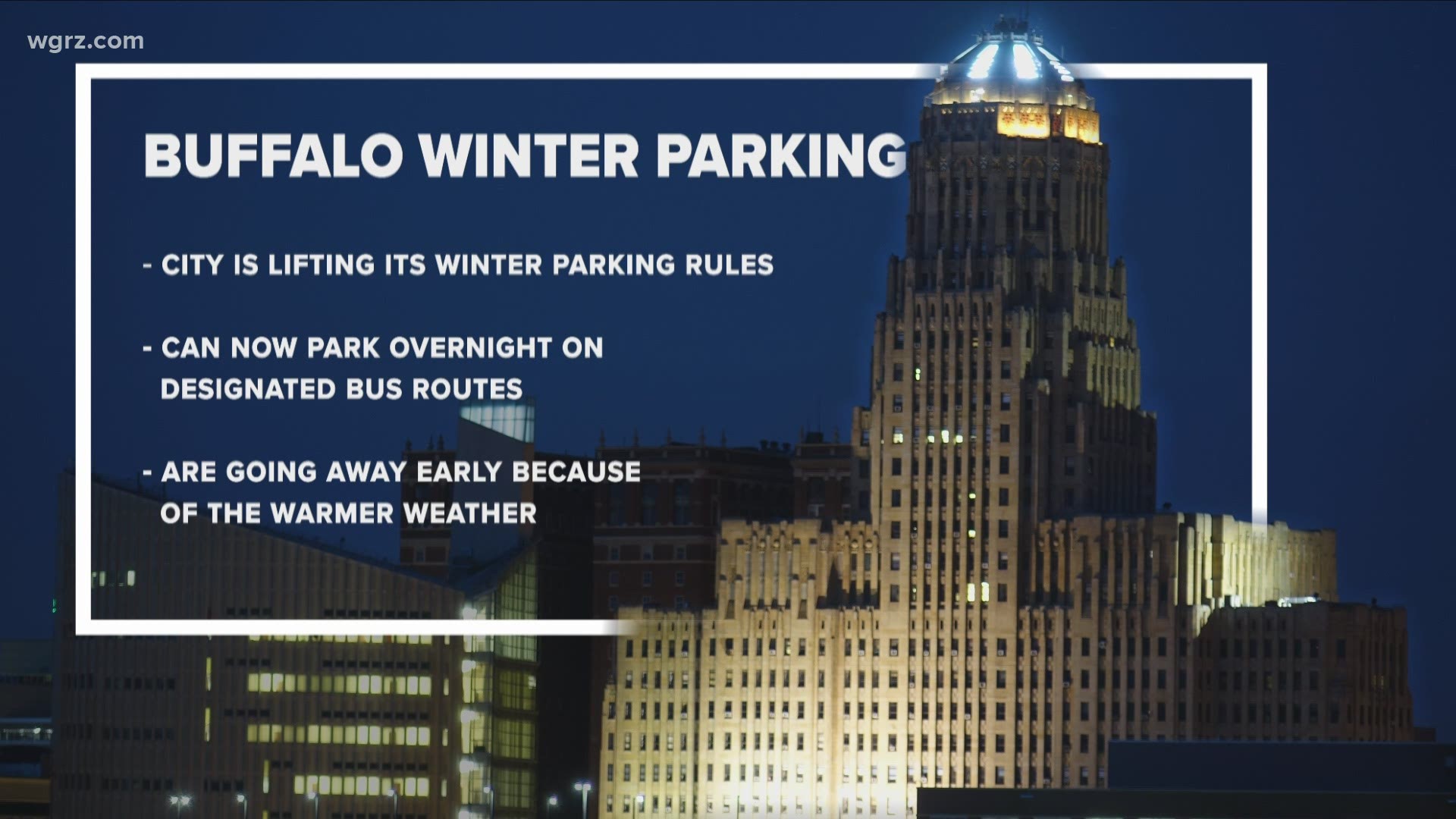 The city says the rules are going away early due to the warmer weather.