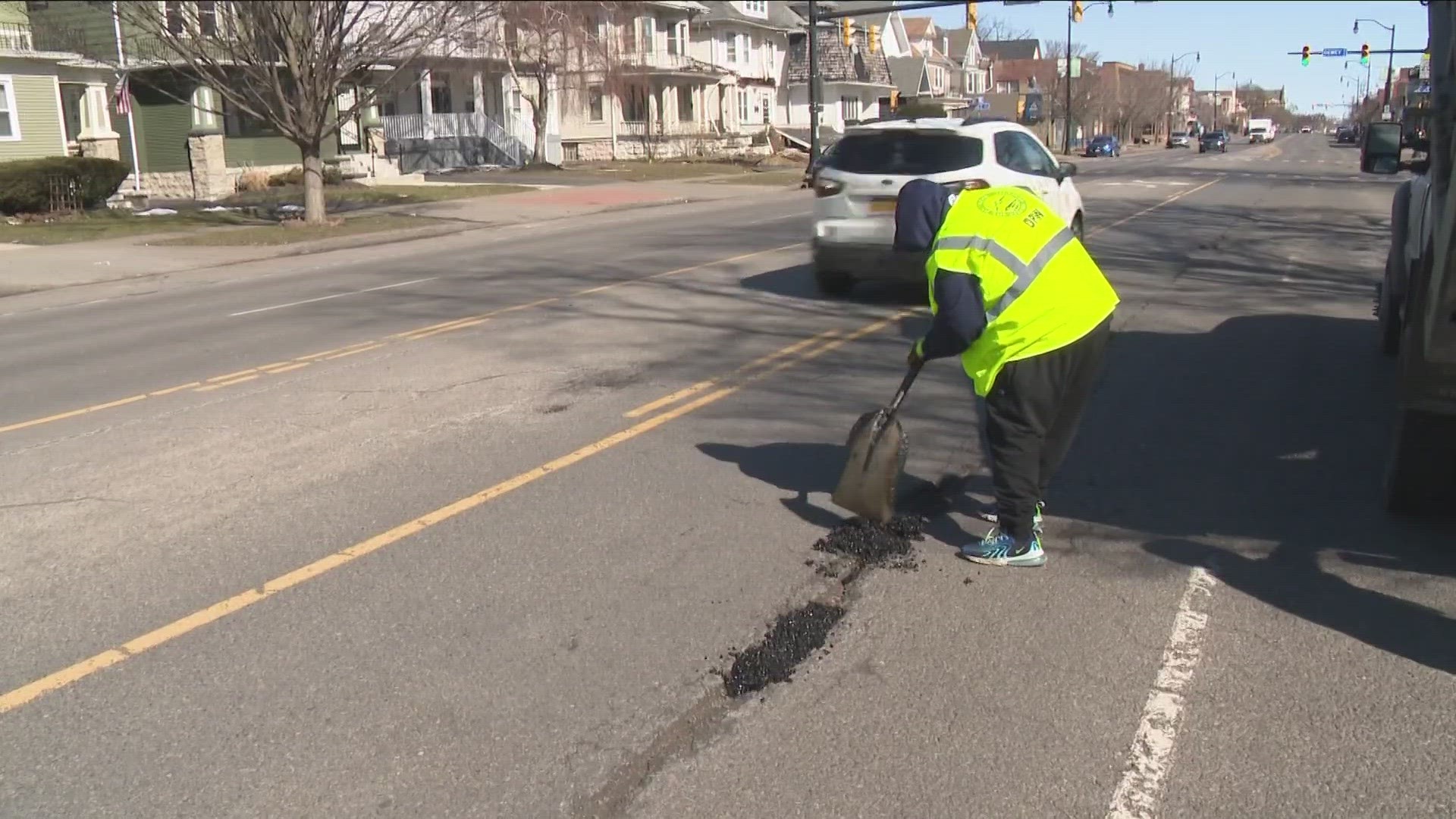 report a pothole to 3-1-1 and the city says it will be addressed in 48 hours or less.