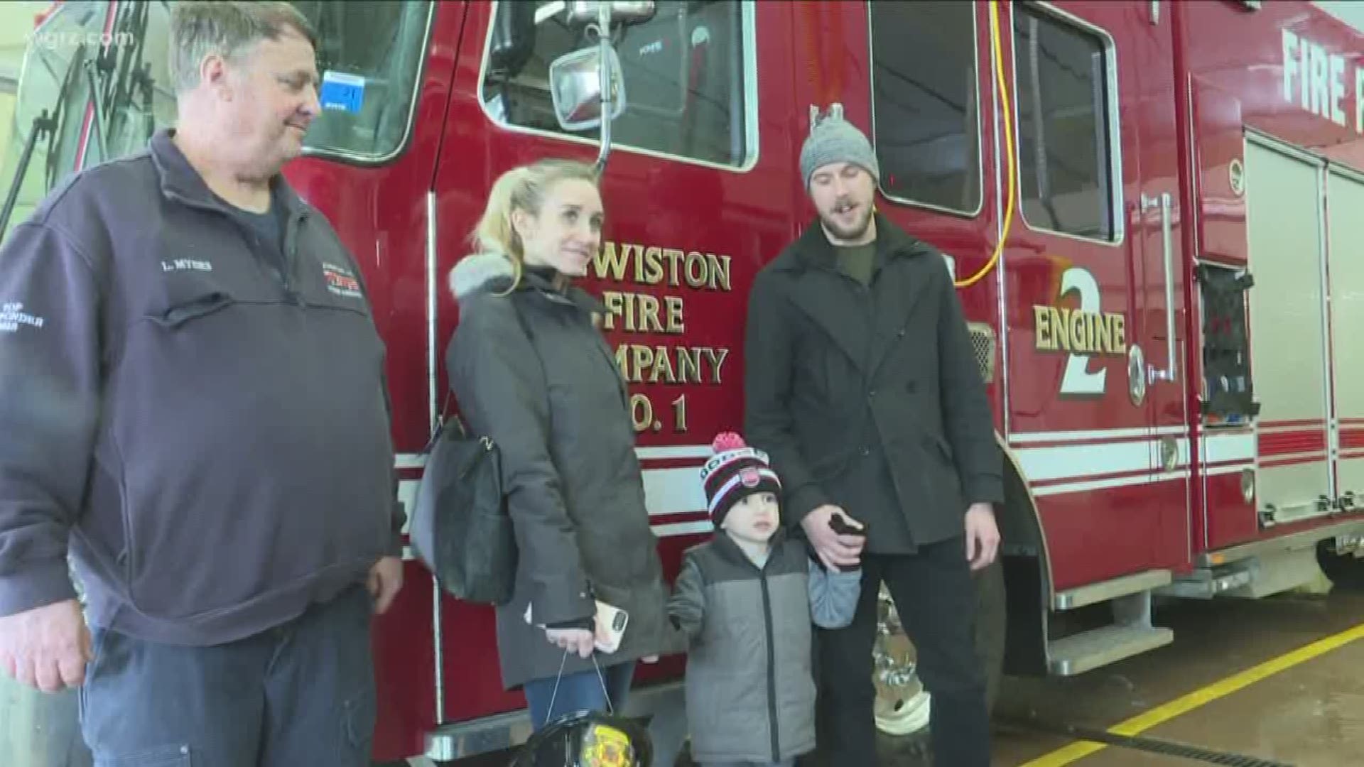 The ordeal touched a little 4-year-old boy named Carson. Today, he wanted to thank firefighters and police officers.