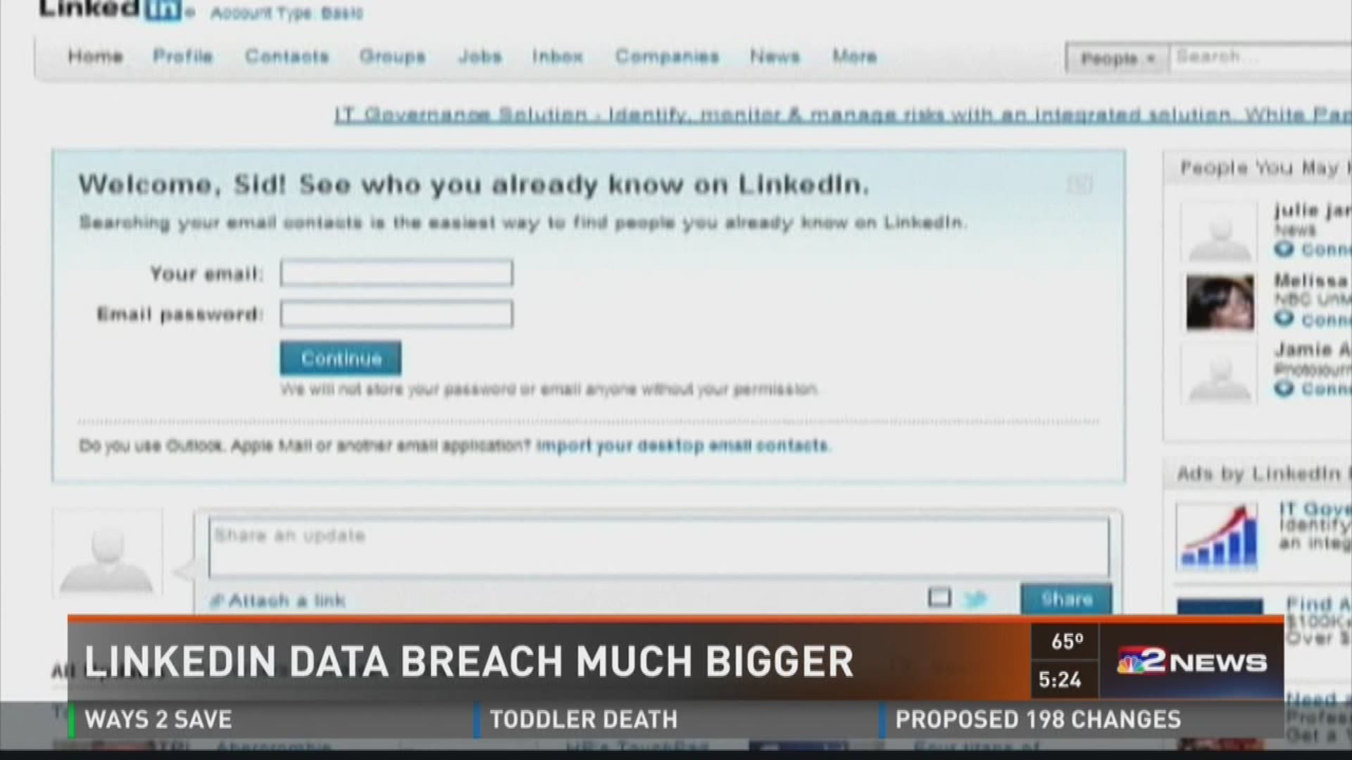 linkedin data breach 2012