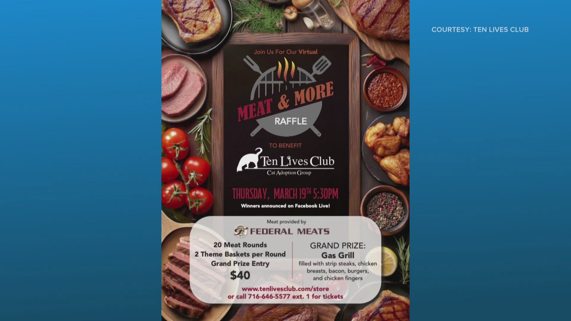 Ten Lives Club virtual meat raffle next Thursday | wgrz.com