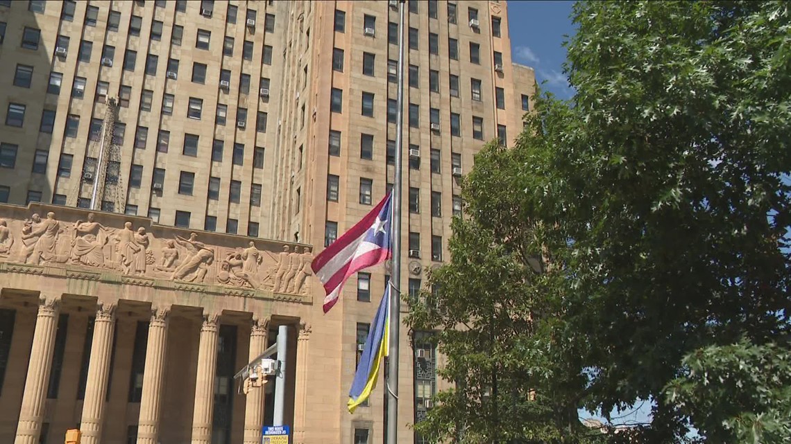 Puerto Rican flag raised today at NIagara Square
