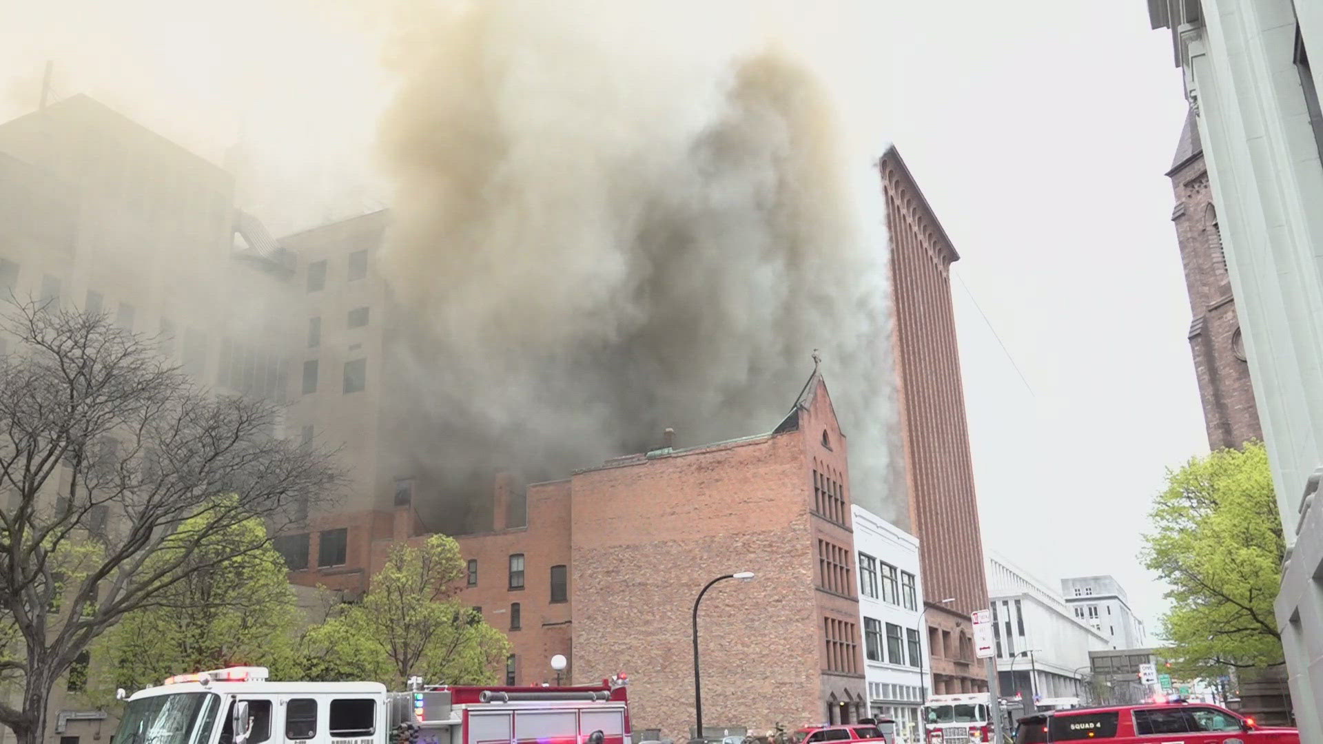 The stubborn blaze caused more than $6 million in damage to four buildings.