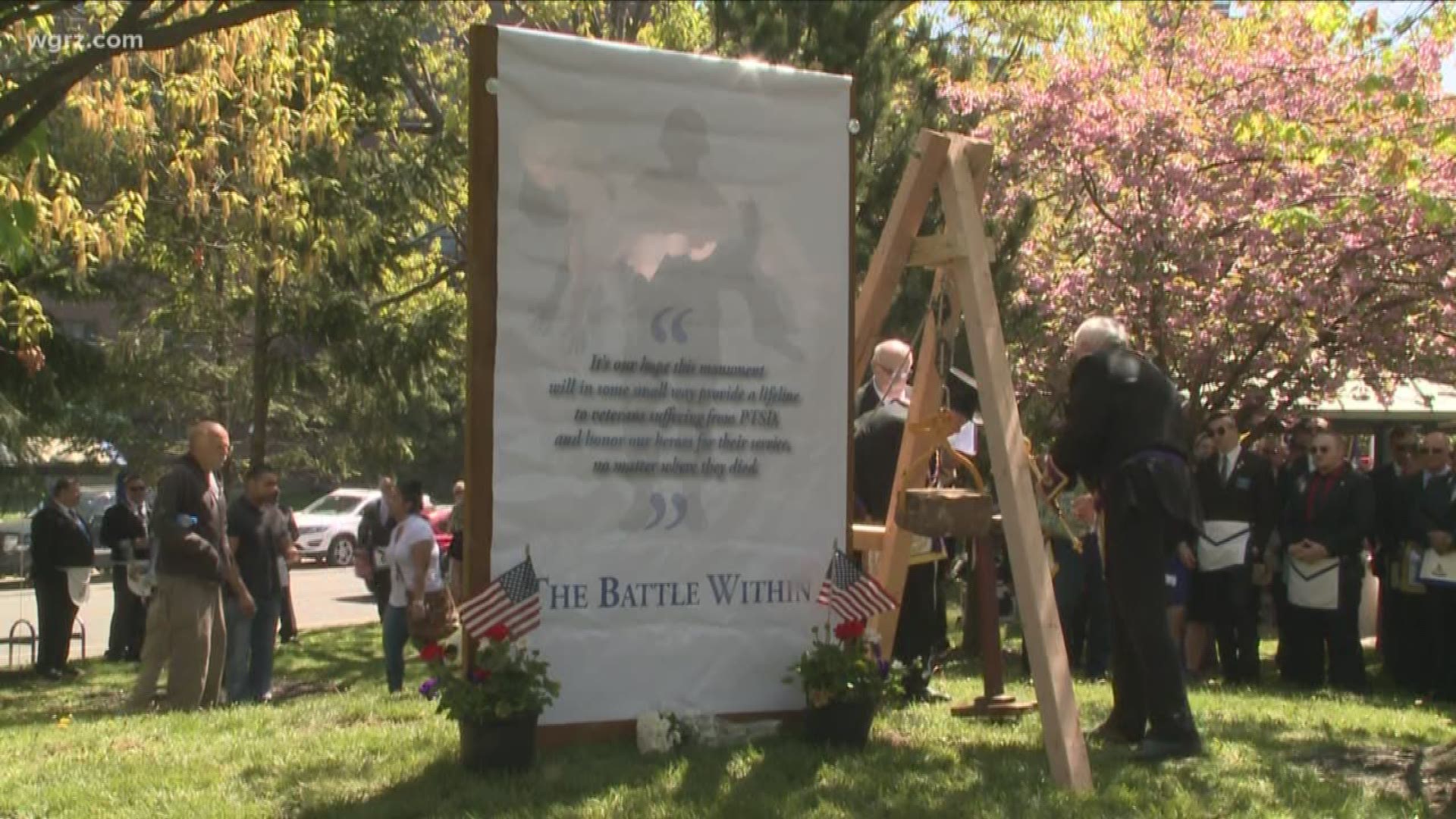 Buffalo has a new memorial dedicated specifically to the thousands of service men and women, who die each year as a result of depression and P-T-S-D.