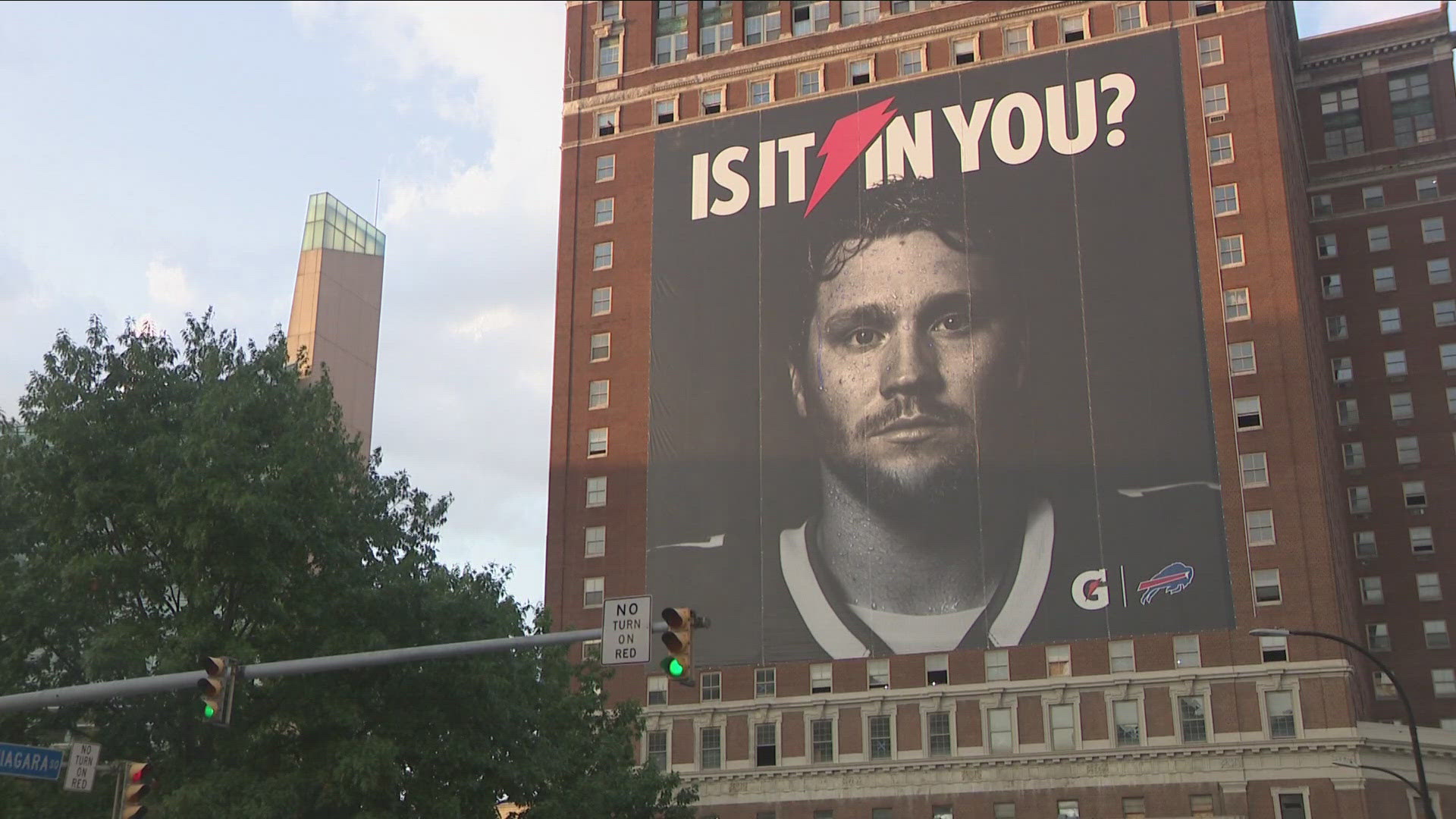 Bills fans and city residents had some interesting things to say about the large Josh Allen ad in Niagara Square.