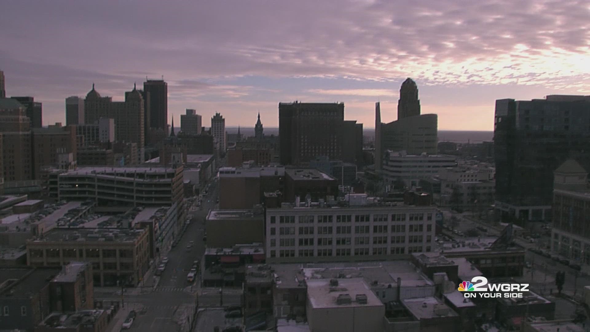 This sunset in downtown Buffalo on Thursday, Feb. 2 was captured in this time-lapse video that spanned roughly 90 minutes.