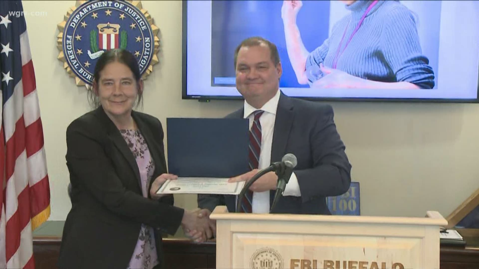 Cheryll Moore was awarded the FBI's 2019 Director's Community Leadership Award.
She works as the medical care administrator and director of the health opioid program