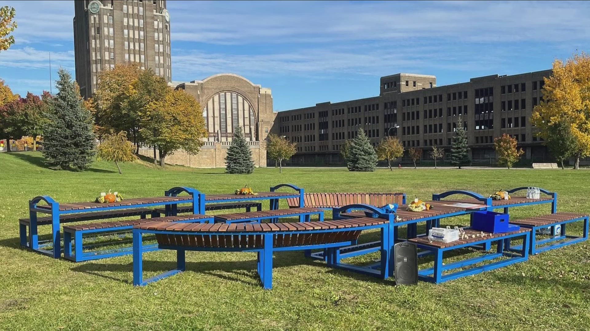 The Foundry will build new benches to put on the lawn with help from Broadview Federal Credit Union