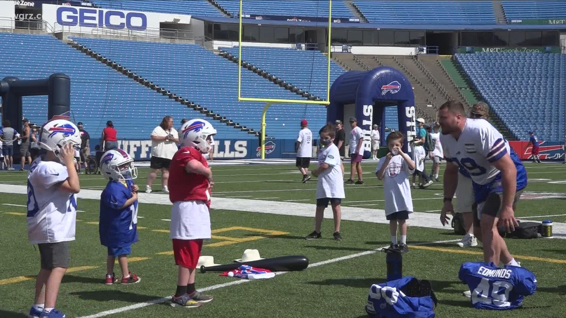 Hundreds of kids came to Highmark Stadium for Bills' DL Harrison Phillips' Playmakers initiative.