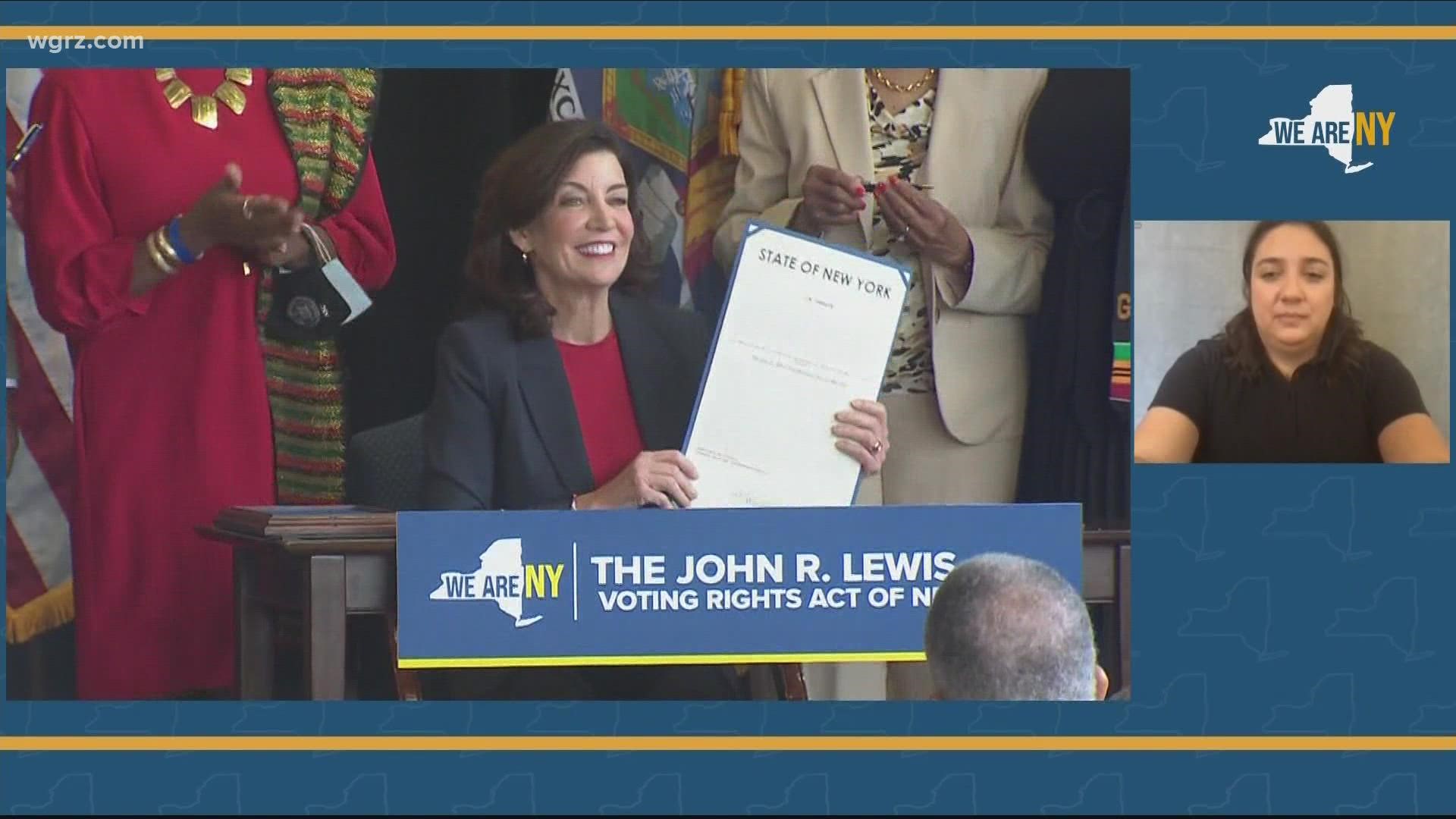 Governor Kathy Hochul has signed a bill aimed at protecting voting rights and preventing voter suppression.