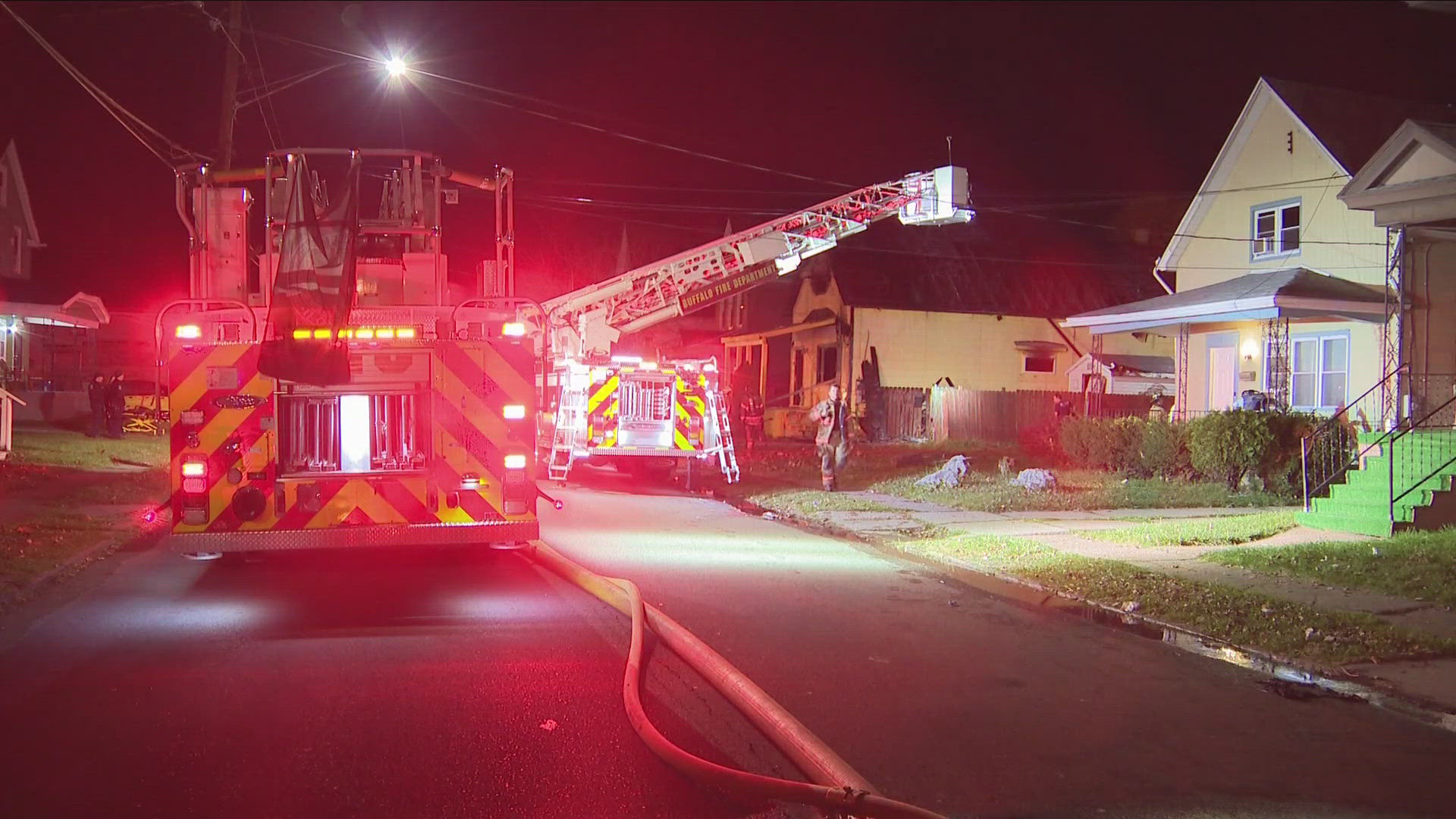 The Buffalo Fire Department was called around 7:05 p.m. Saturday to 37 Miller Street, north of Broadway.