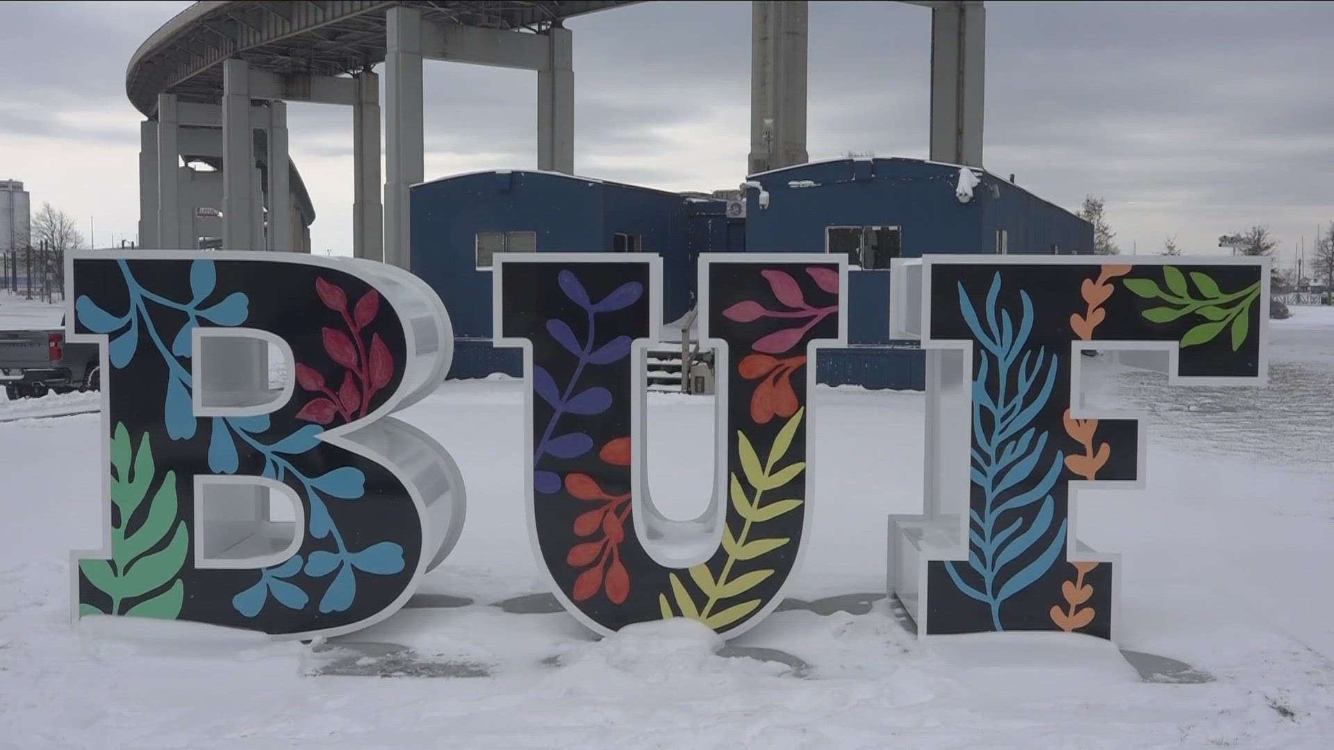 New 'Buf' art installation at Canalside