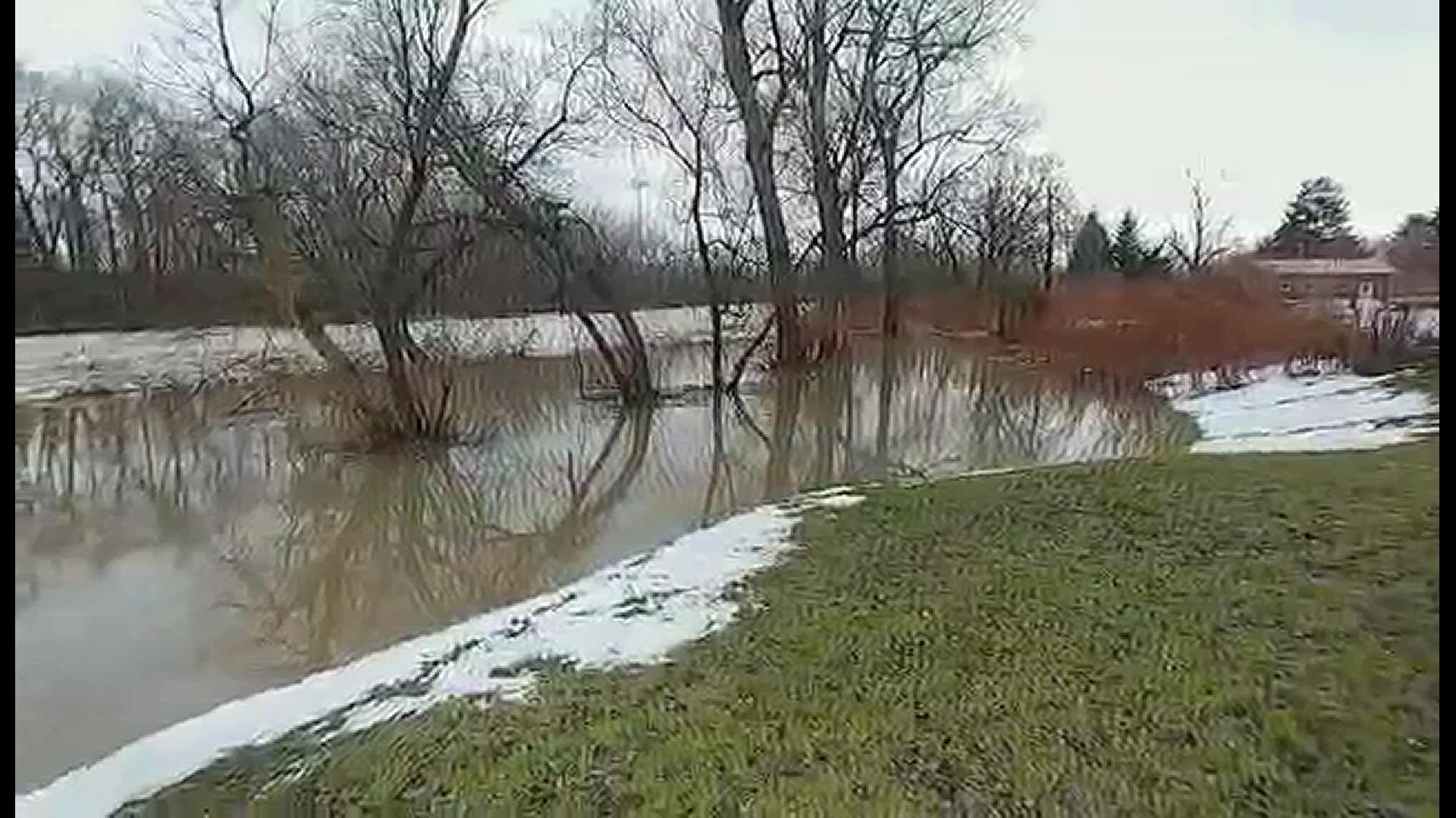 Dave Niedbala shot downstream footage in the Lexington Green area, in West Seneca, around 3 p.m. on Thursday, Feb. 17, 2022.