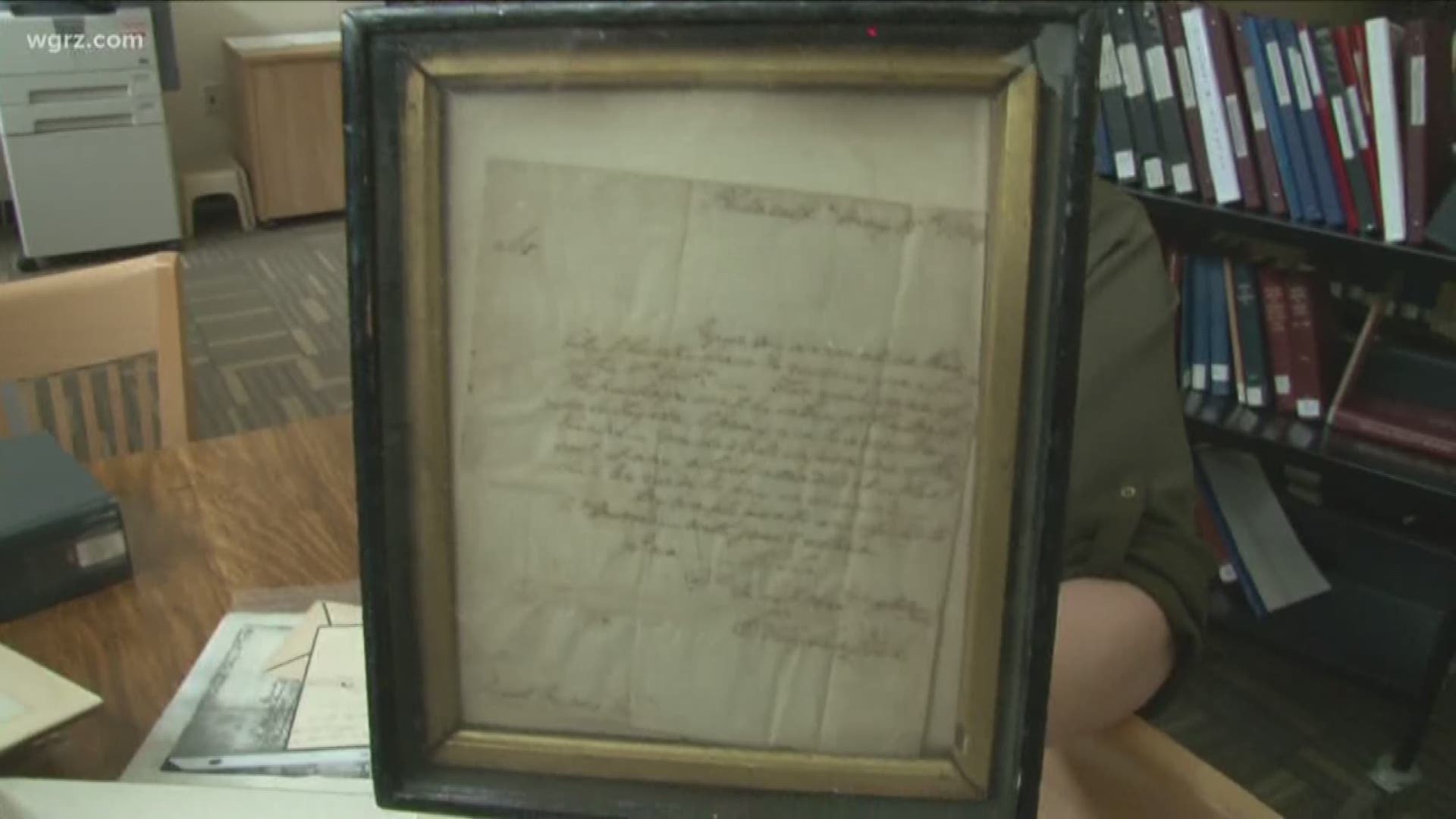 In one Orleans County library, a legendary letter sits in a most unexpected place. It's a message from the father of our country, penned 235 years ago.