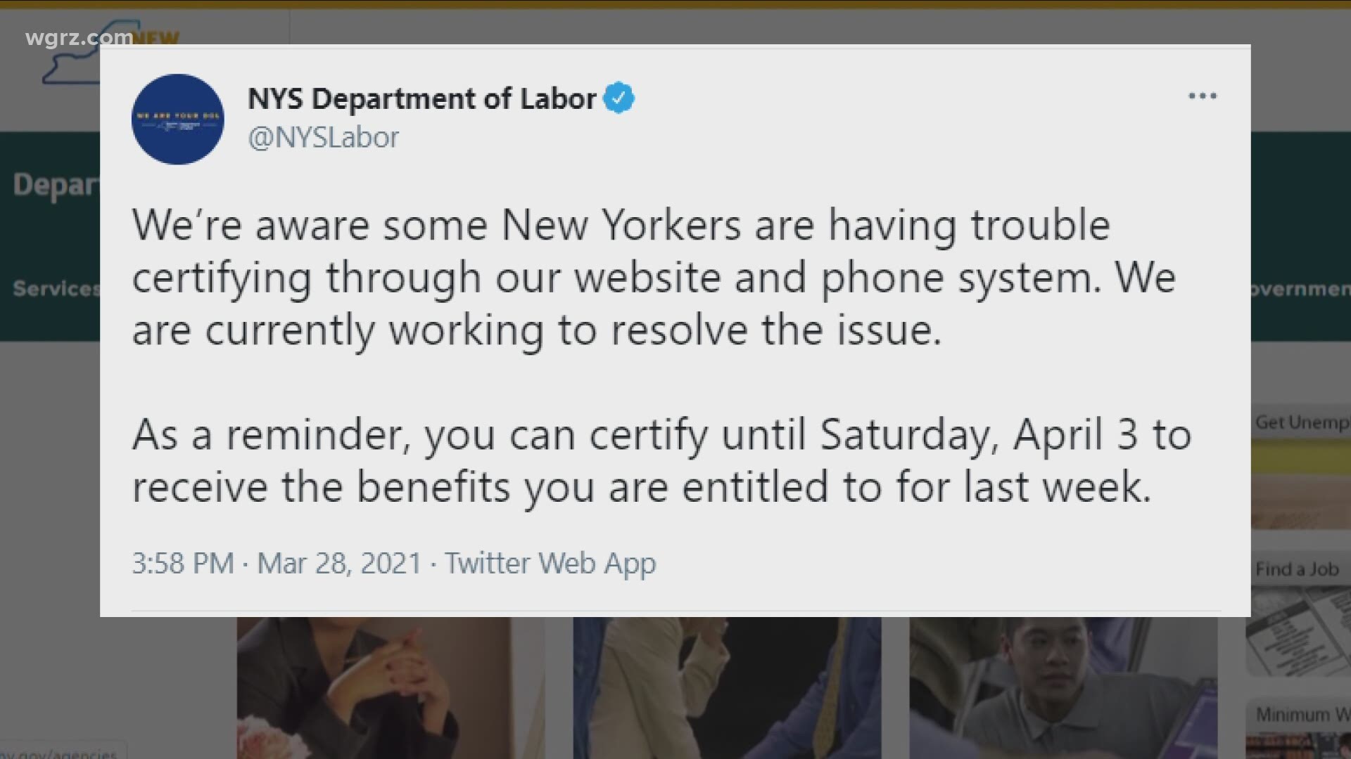 We've heard from dozens of you again, who need help getting your unemployment benefits and can't get through to the New York State Department of Labor by calling.
