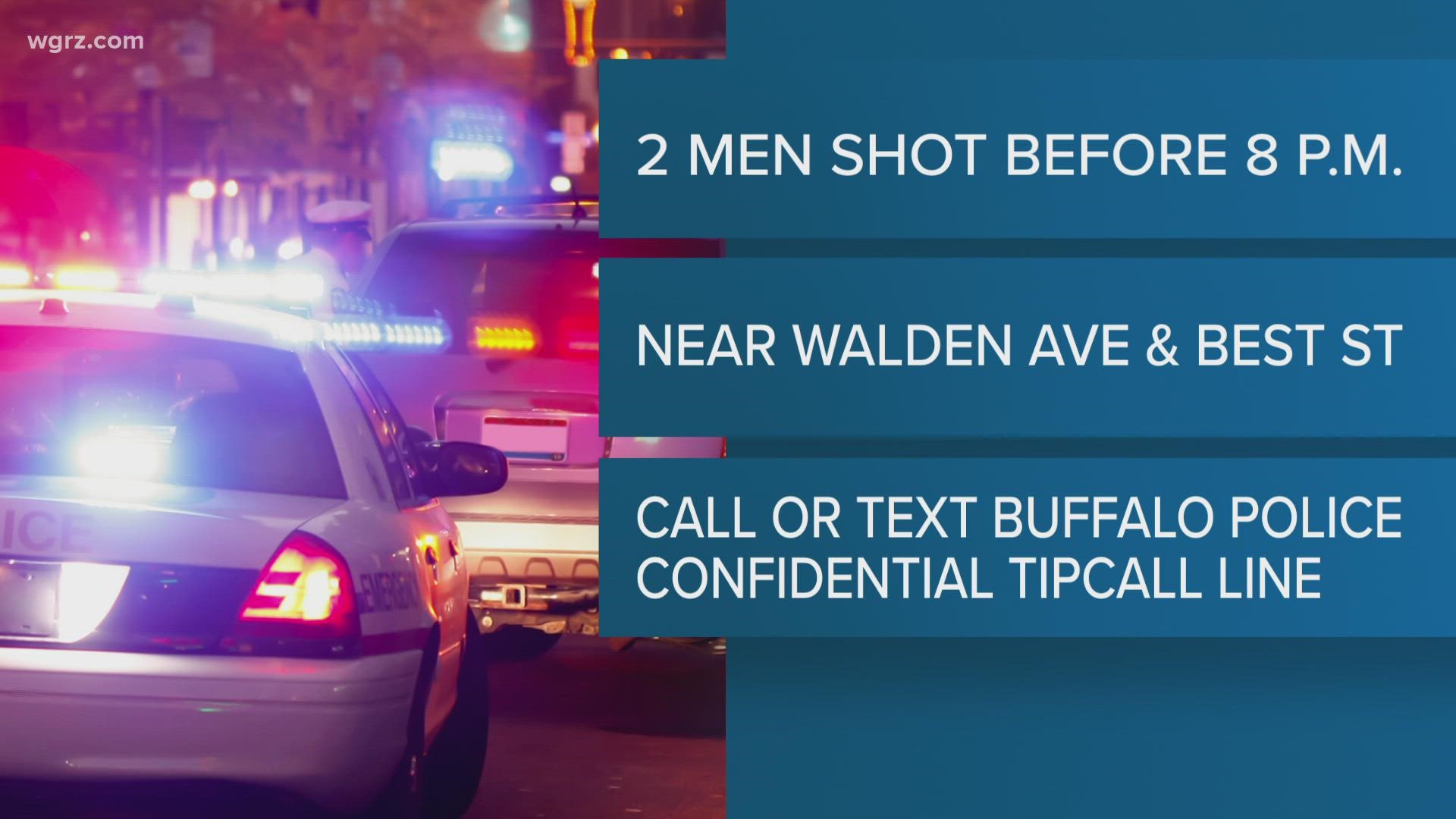 Buffalo police are investigating after two men were shot on Walden Avenue. It happened just before 8pm near best street.