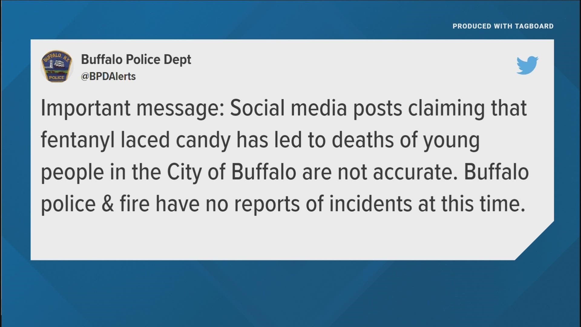 They say they are not true. and that they and the Buffalo fire department have no reports of any incidents from last night.