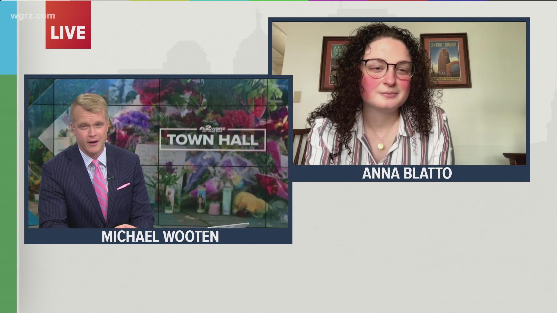 Anna  Blatto, a researcher at the Partnership for the Public Good, joined the Town hall to discuss how Buffalo is segregated.