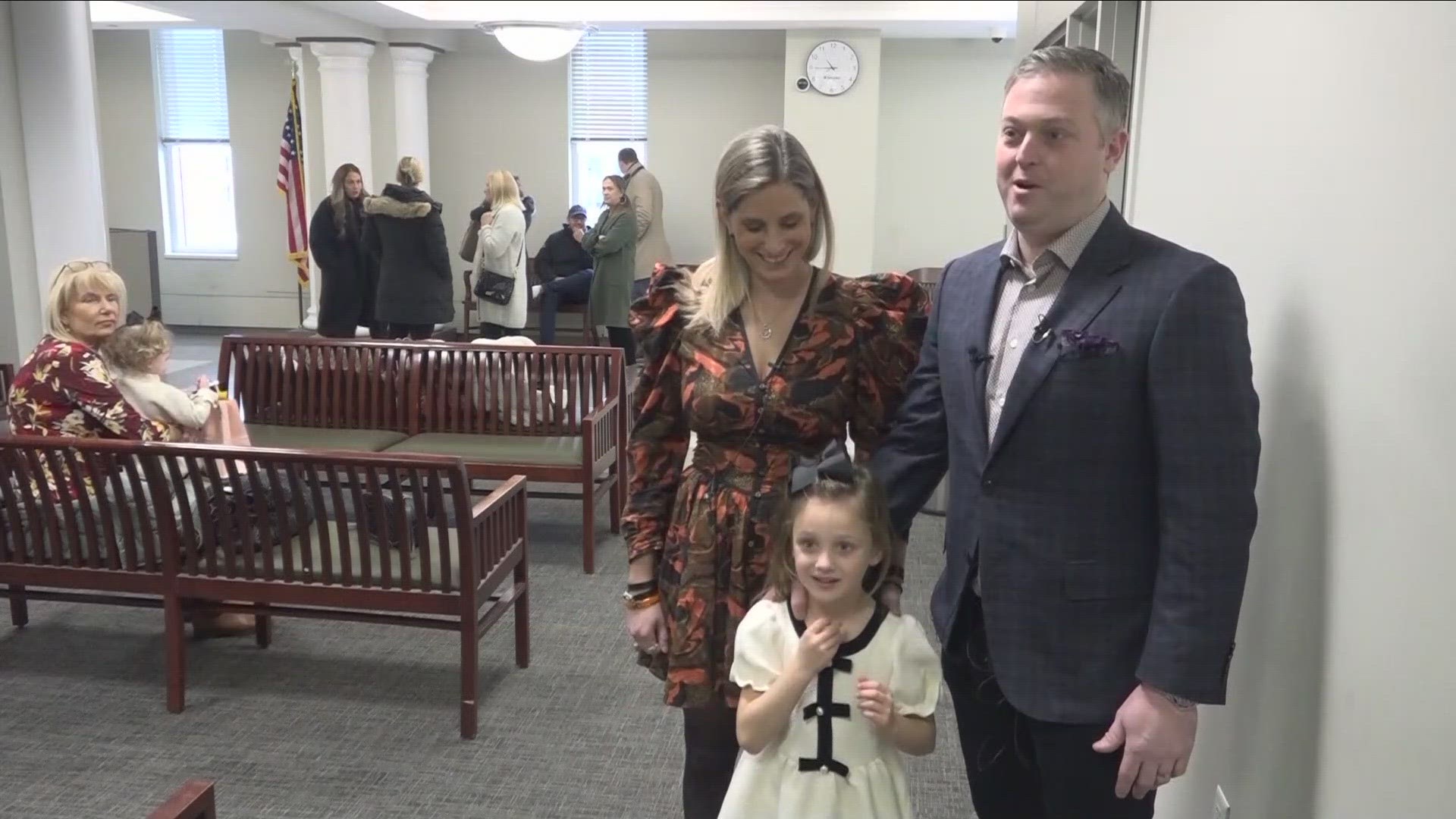The Reich Jacobi Family became *foster parents of their niece in 20-19 and today ... they officially adopted her at family court