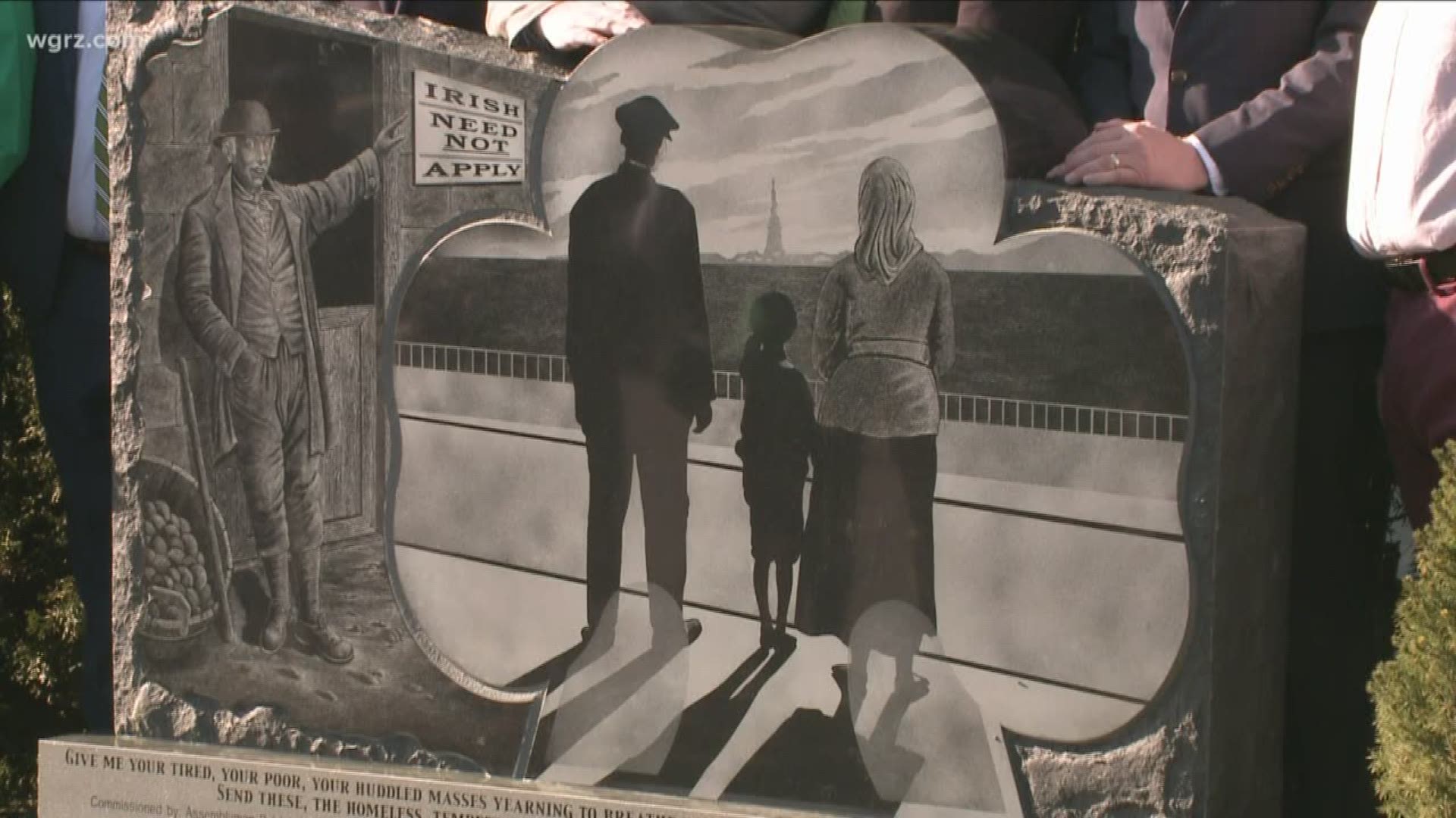 Irish immigrant monument unveiled in South Buffalo