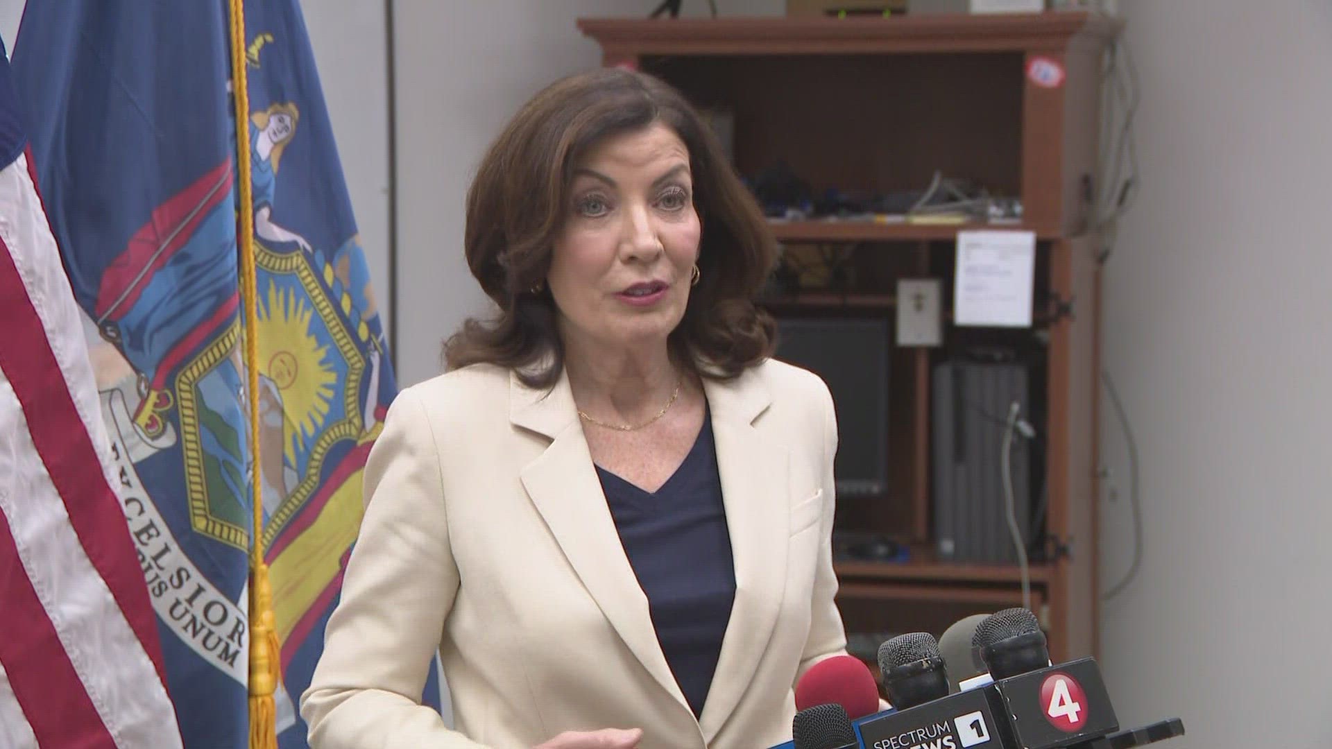 NY Gov. Hochul was in Buffalo Friday and spoke about the migrant crisis in the state