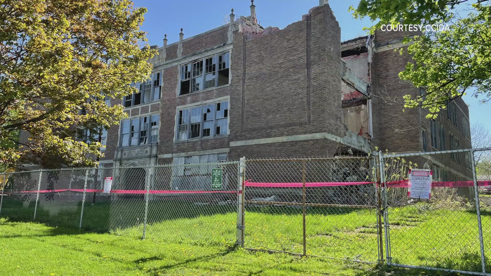 The demolition of Silver Creek's old high school will make way for senior housing.
