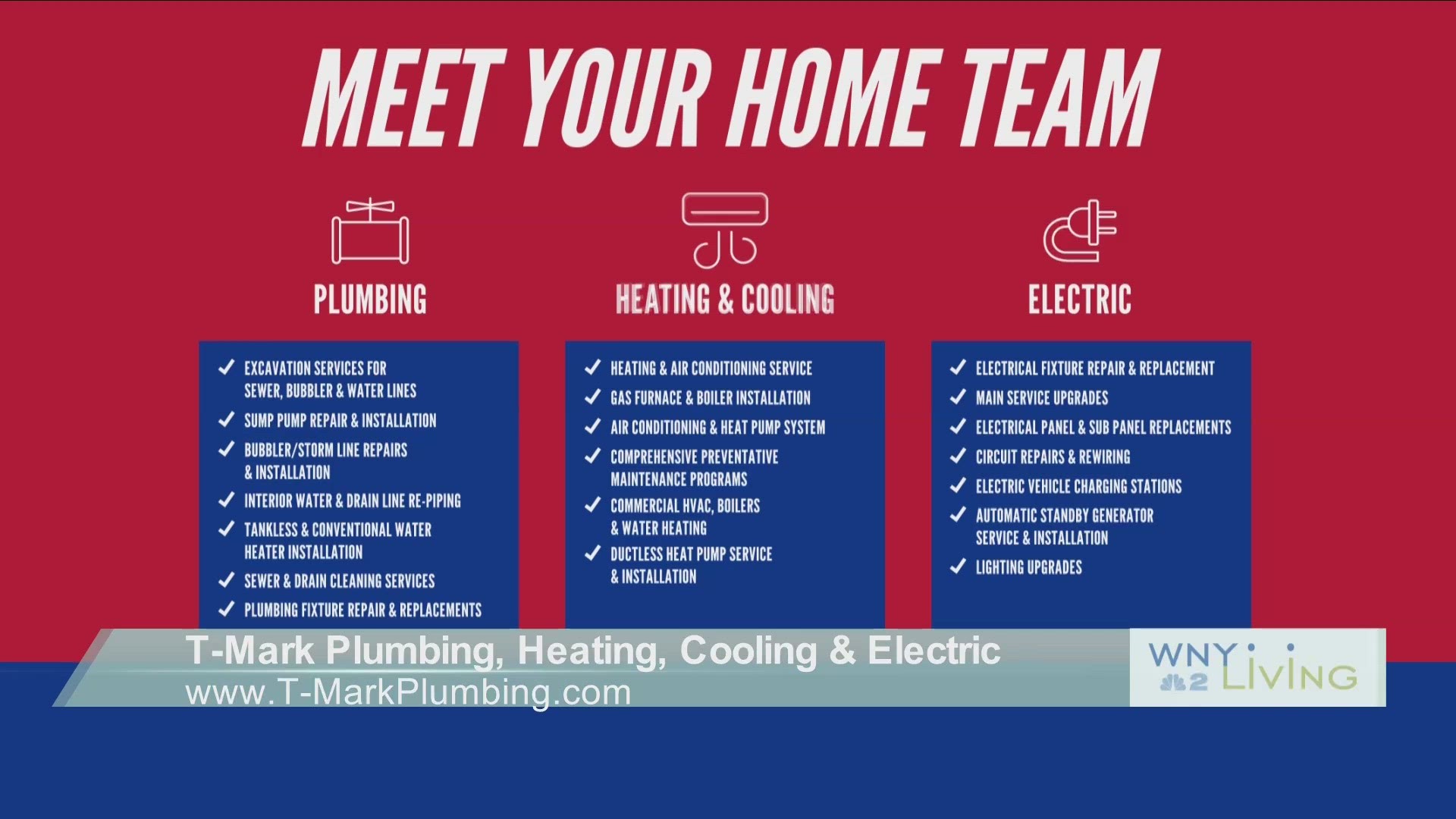 WNY Living - March 23rd- T-Mark Plumbing, Heating, Cooling & Electric (THIS VIDEO IS SPONSORED BY T-MARK PLUMBING, HEATING, COOLING & ELECTRIC )