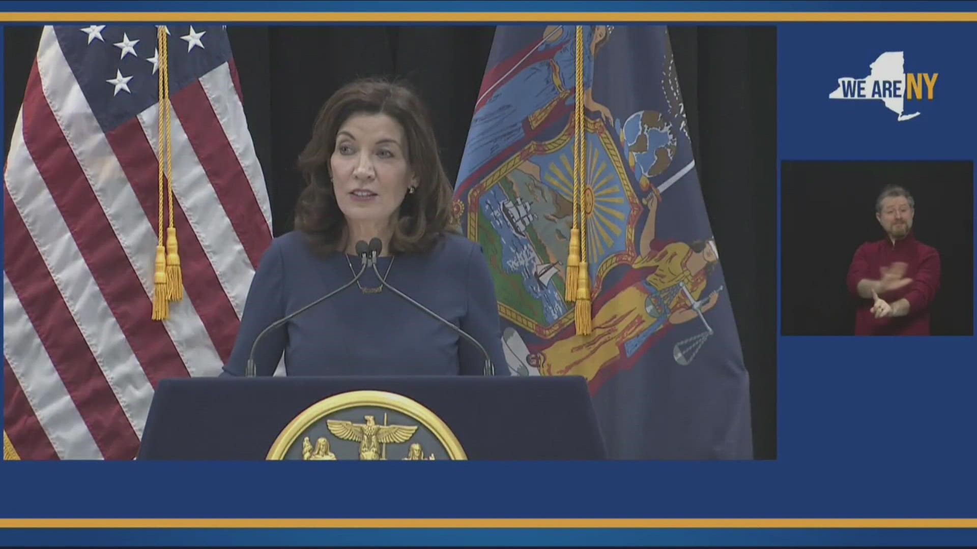 Gov. Hochul told reporters that she is comfortable with the decision that republicans have been demanding for several months.