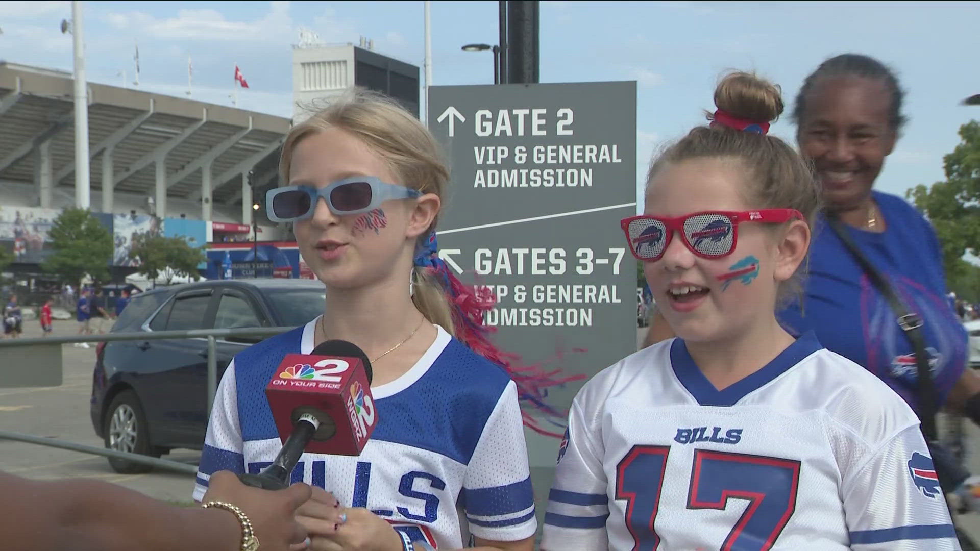 Kids flooded into Highmark Stadium alongside their parents on Saturday for Kids Day, a day full of football fun for the whole family.