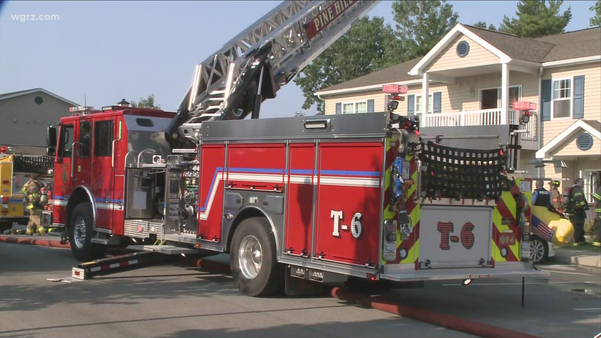 there was heavy smoke when crews got there and one person was trapped on the second floor and needed to be evacuated from their balcony.