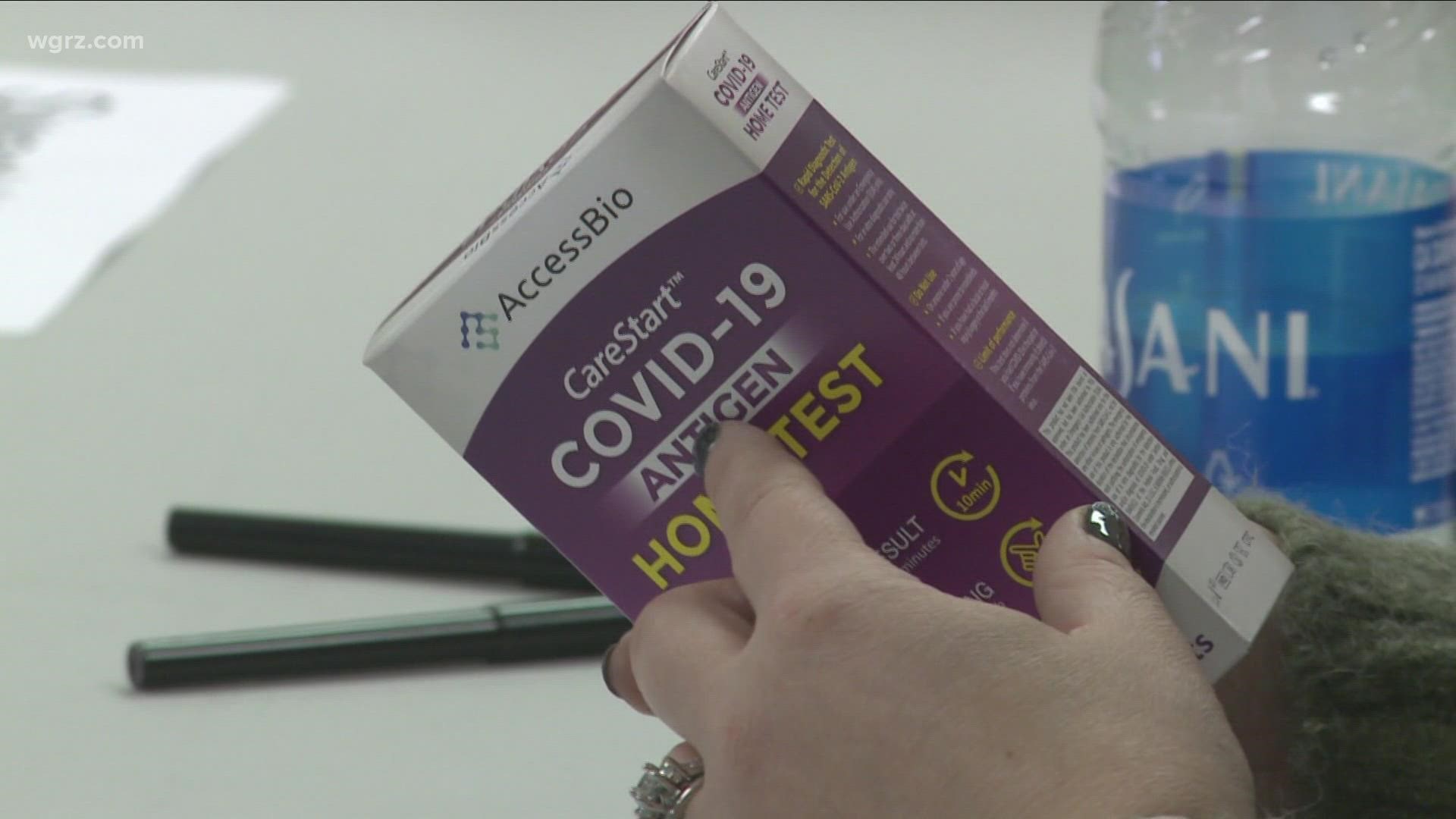 The state and local municipalities are trying to address the shortage of at-home tests, by giving away thousands of kits the next few days.