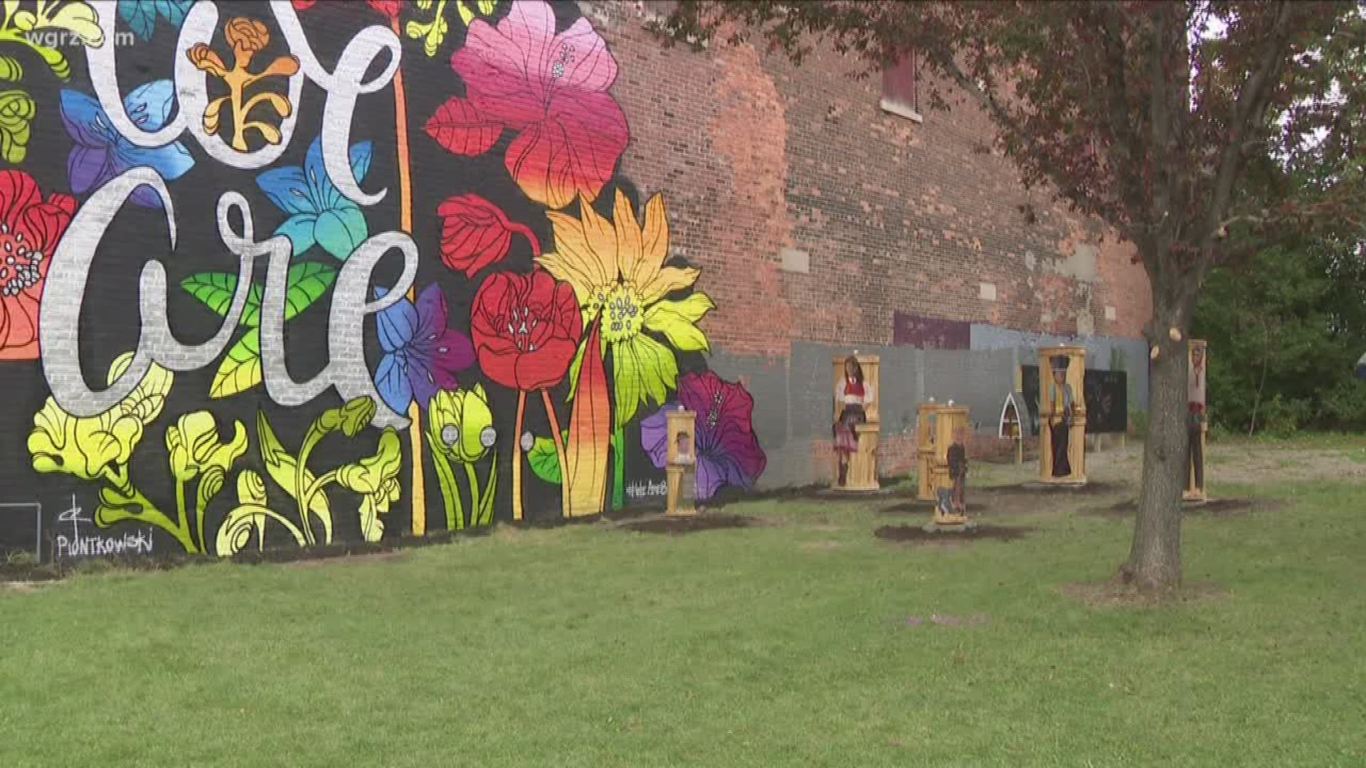 This colorful mural called "We Are" just went up along Niagara Street in Black Rock