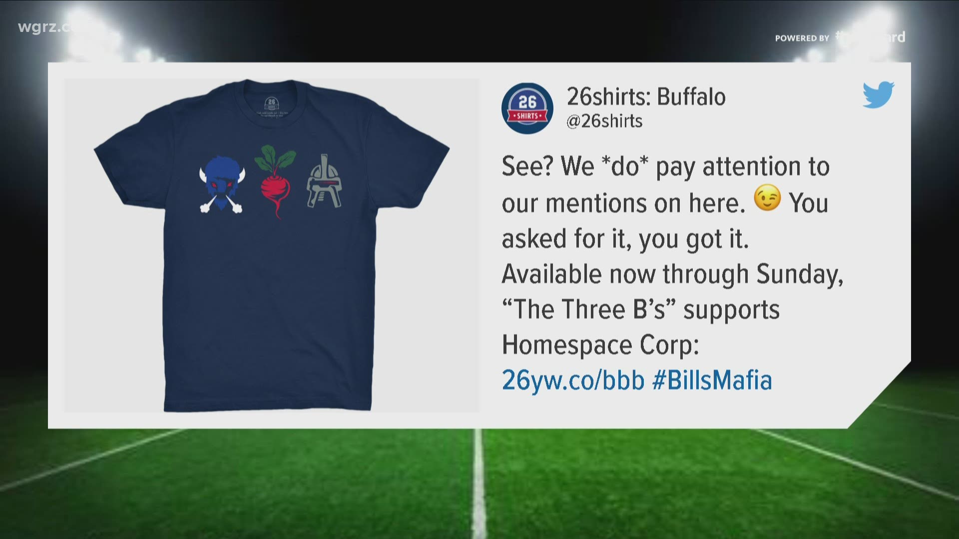 26 Shirts to sell gear celebrating Blue Jays playing in Buffalo