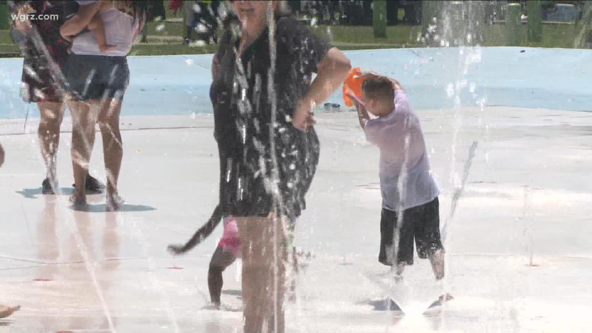 Due To The Heat Buffalo Keeping Splash Pads Open For An Extra Hour Today