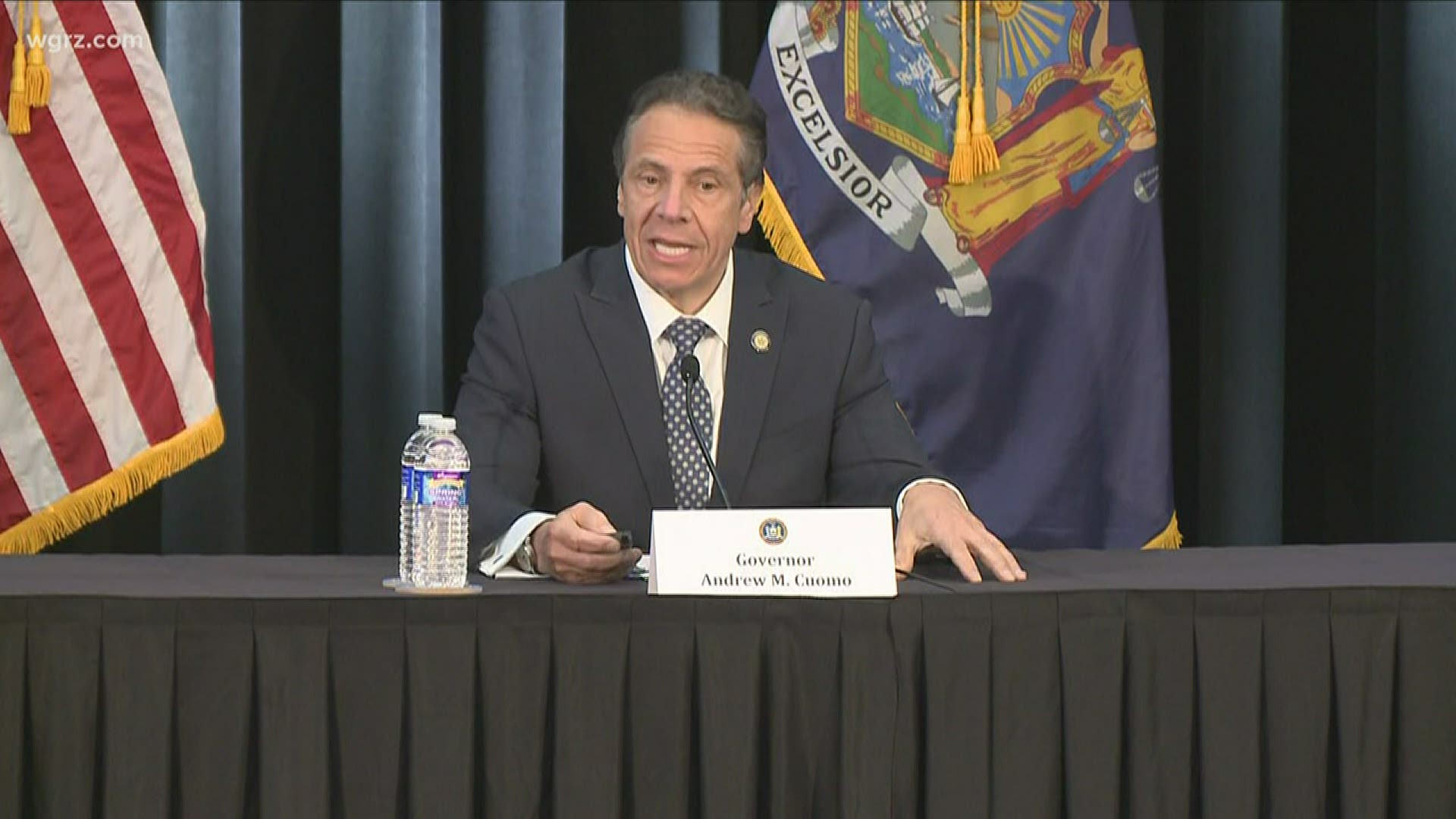 Governor Cuomo Holds His Daily Briefing Near Rochester Today