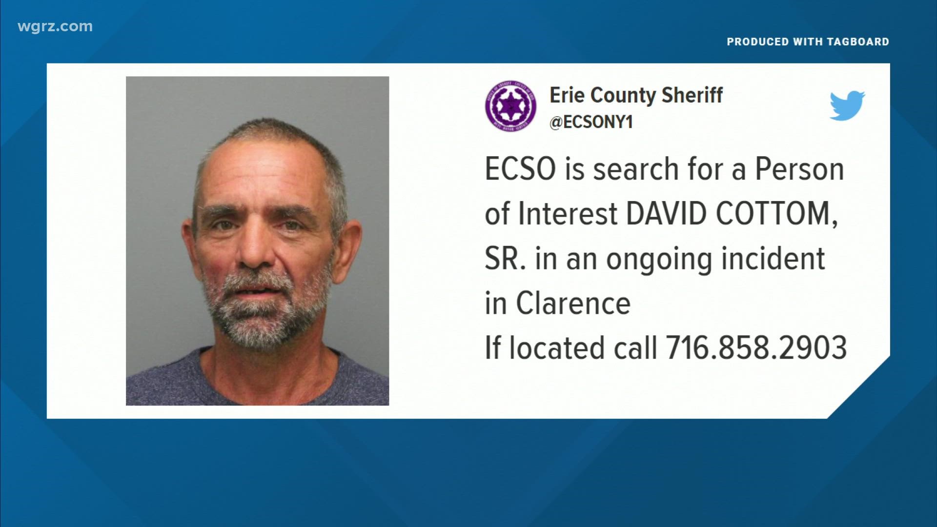 Erie County Sheriff #39 s Office locates person of interest Clarence