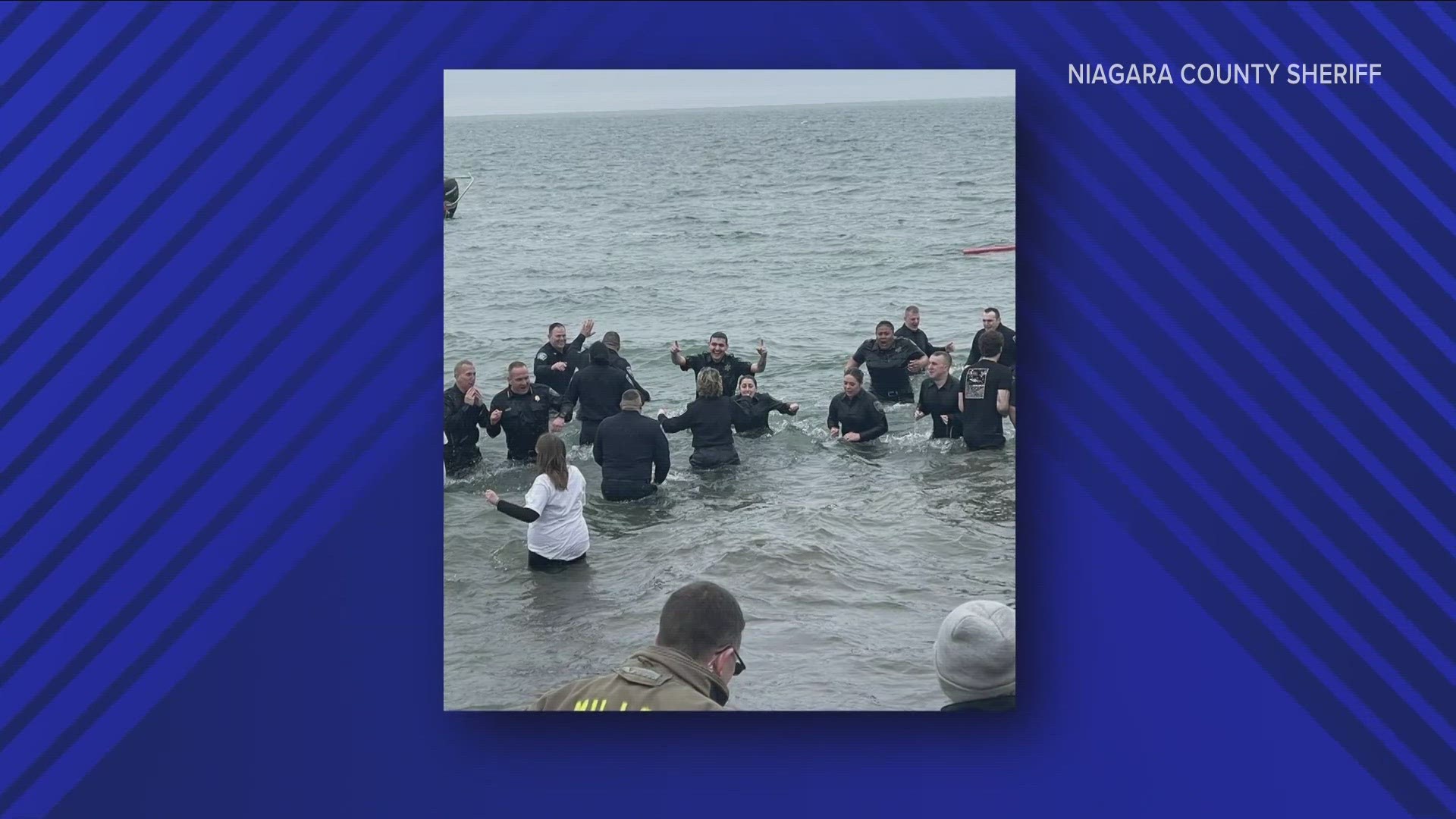 Dozens of people participated Sunday. That includes the Niagara County Sheriff's Office, with law enforcement joining the plunge for their third year in a row.