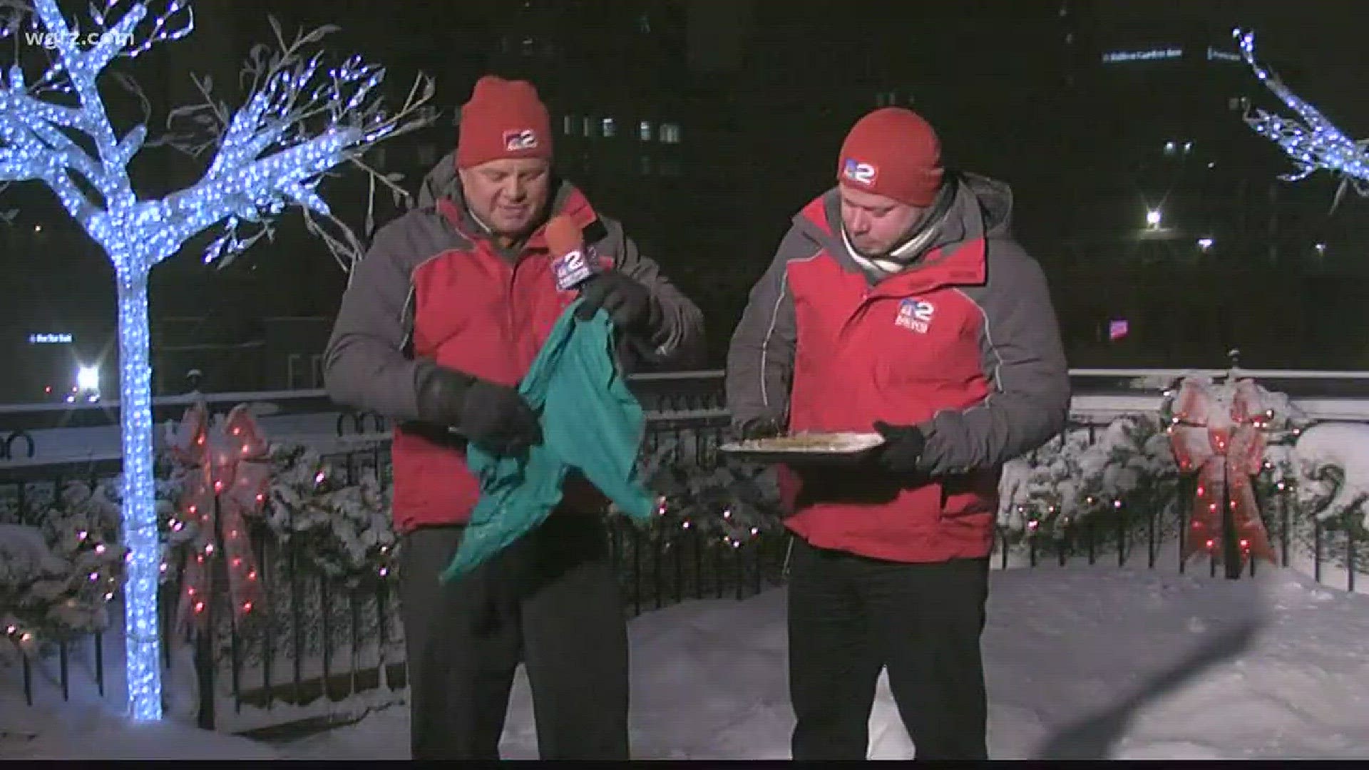 Before you go rushing outside to test some of those popular cold-weather experiments, Daybreak's Joshua Robinson and Meteorologist Patrick Hammer are testing them out so you can stay warm.