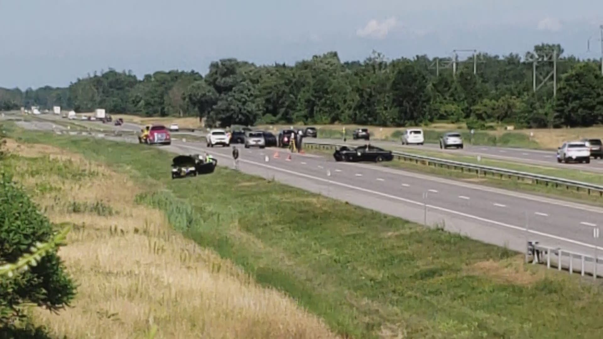 Viewer video of the accident on I-90 westbound.