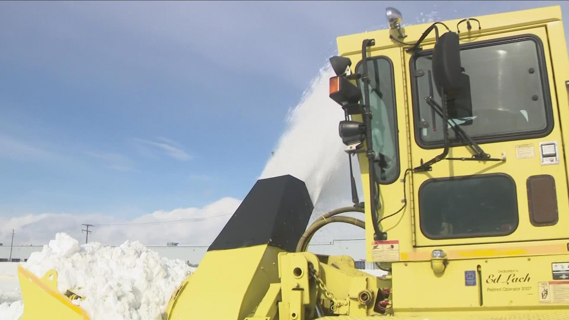 Airfield Superintendent Joe Guarino says ice on the runways is a concern with freezing rain, but they're prepared with the proper equipment to clear it.