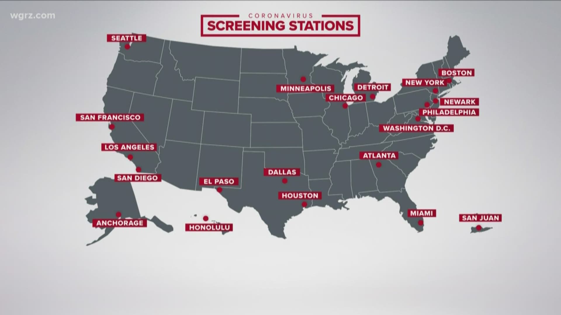 The CDC is expanding its traveler screening process to  20 airports across the USA. The closest airports to Buffalo are JFK and Toronto International.