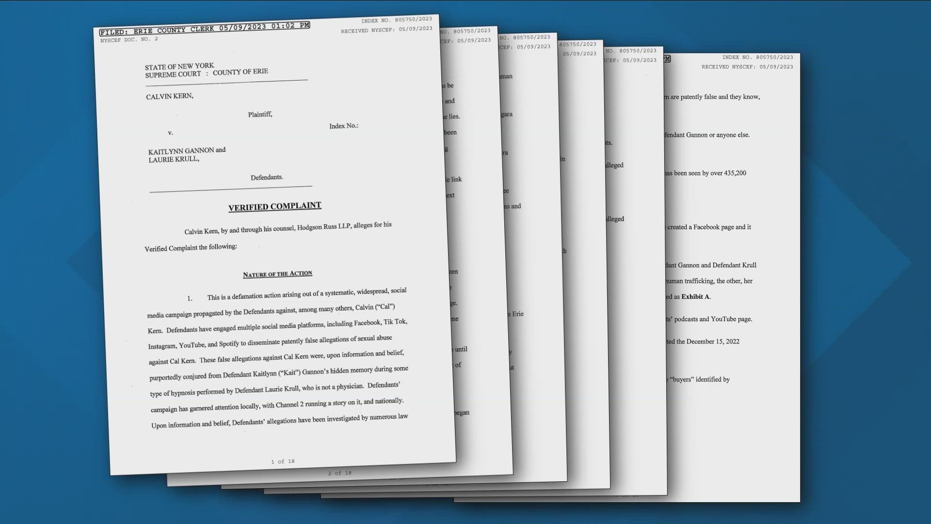 Calvin Kern of Grand Island filed a defamation lawsuit against the hosts of the podcast "The Ugly Truth About the Girl Next Door."