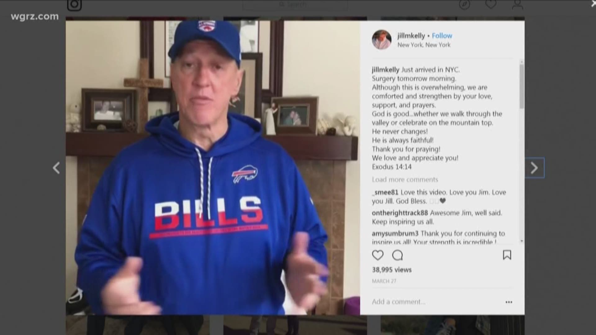 Jim Jim Kelly is set to come home from New York City Wednesday after receiving treatment for oral cancer.