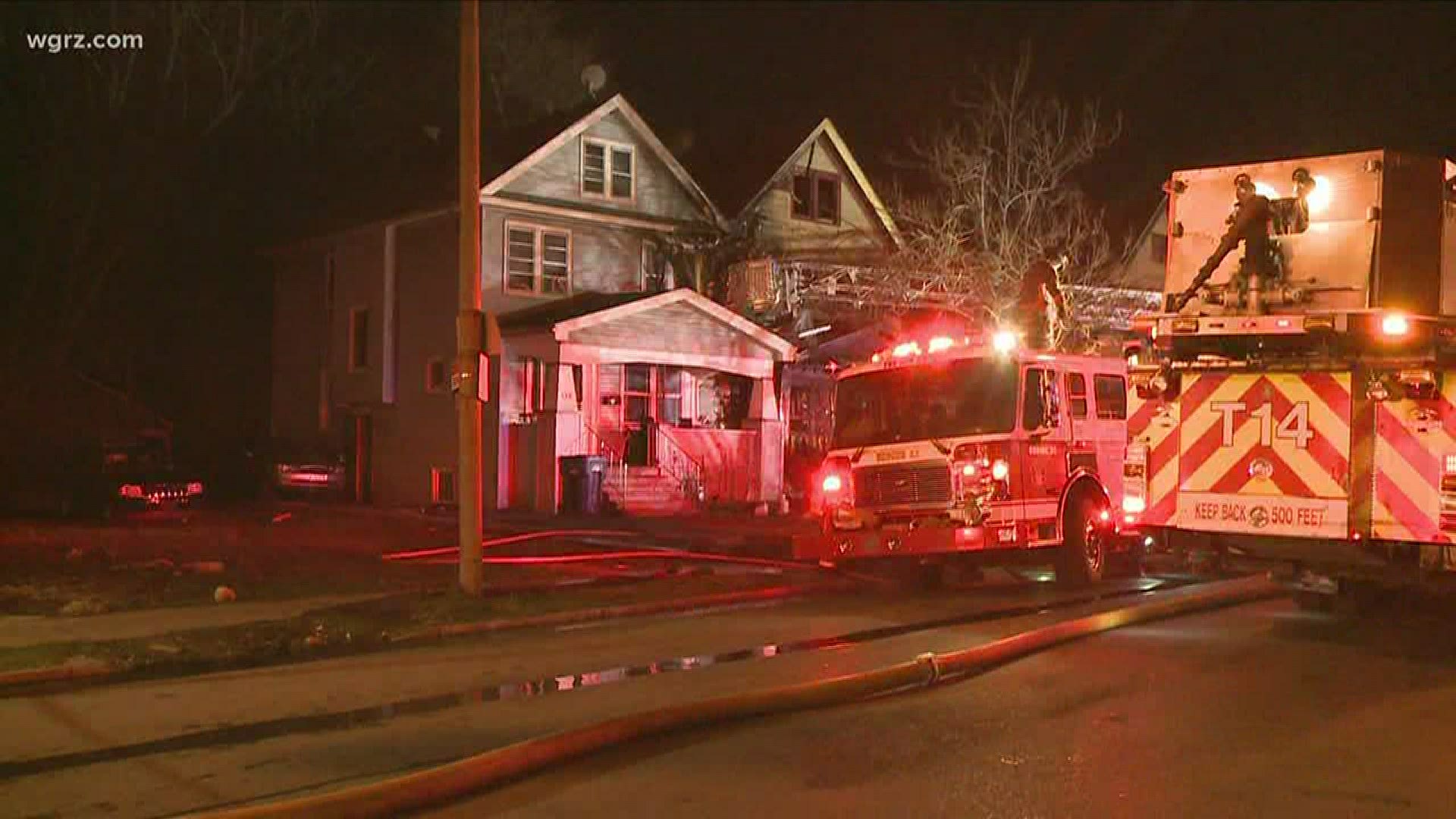 One person was taken to the hospital and three people are being assisted by the Red Cross after a two alarm fire broke out Saturday night on Buffalo's East Side.