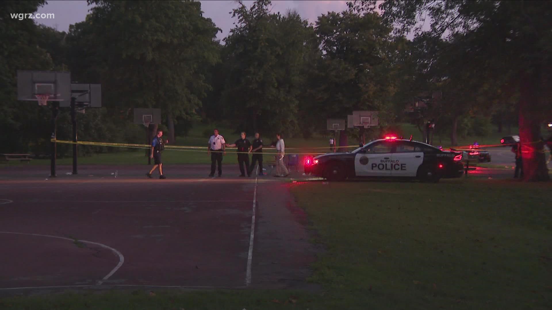Buffalo police say a man in his mid-20's was shot and killed near a basketball court area on Parkside Avenue.